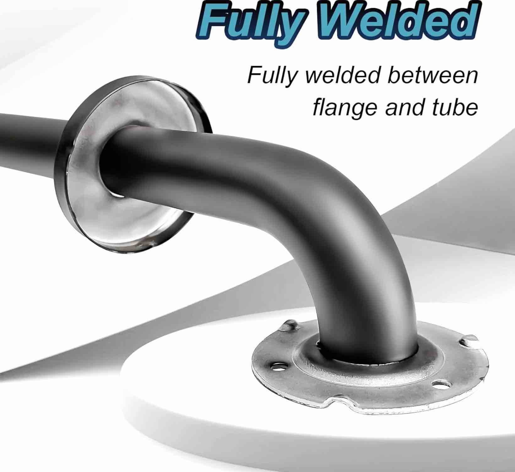 Condition photo showing Good Condition for handicap grab bars, 2 pack 24 inch grab bars for shower, 304 stainless steel ada grab bars for bathtubs and showers, toilet, safety shower handles for elderly, disabled, injury (matte black) 24 inch - 1.25 inch dia matte black