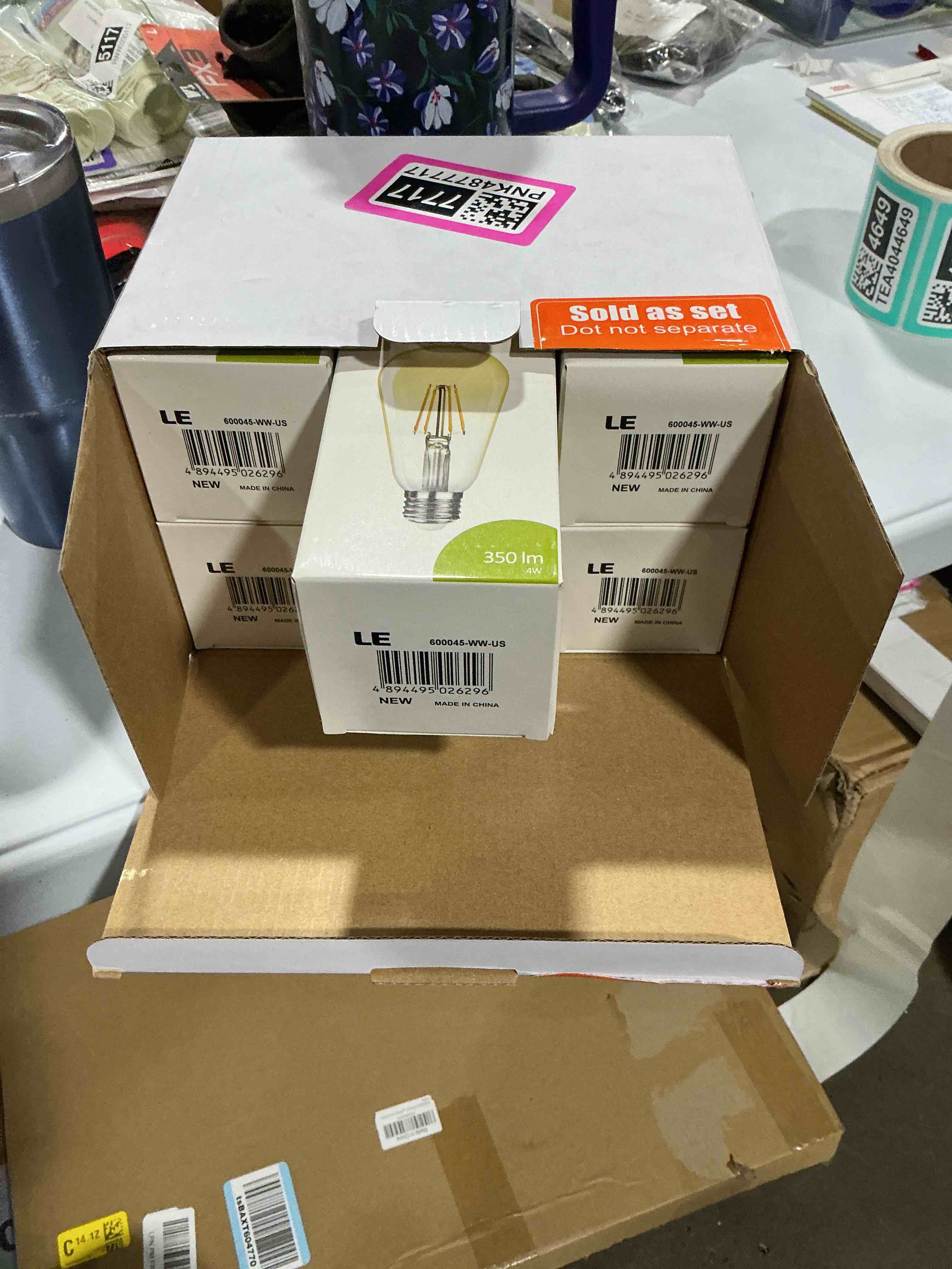 Condition photo showing Good Condition for 6 pack edison light bulbs 60w equivalent, dimmable vintage led light bulbs, e26 medium base, warm white 2700k, st58, 4w, 800lm, 80+ cri, antique decorative filament led bulb, clear glass, 6 pack