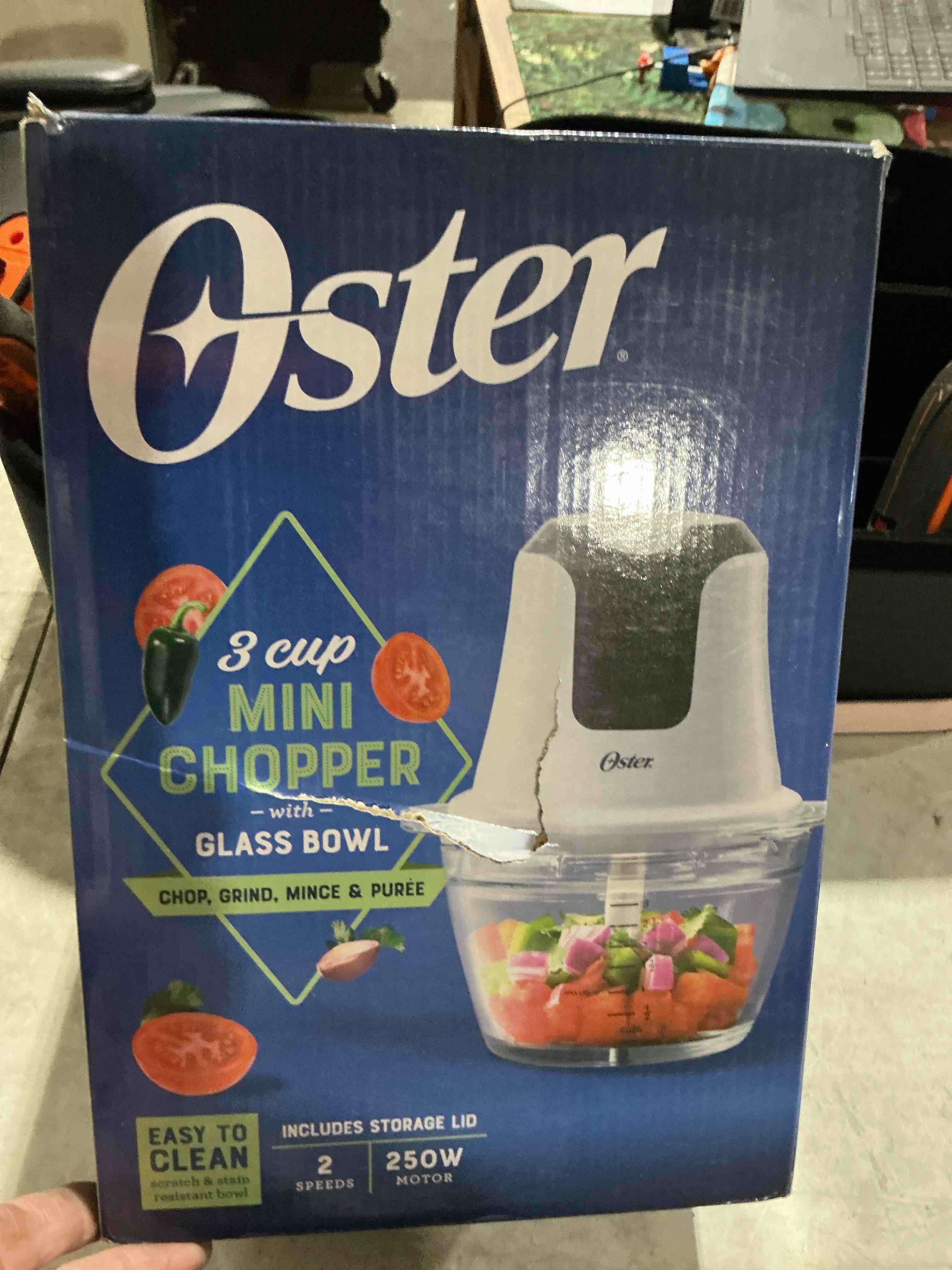Condition photo showing New/Like New for oster 2130489 3 cup mini food chopper, white