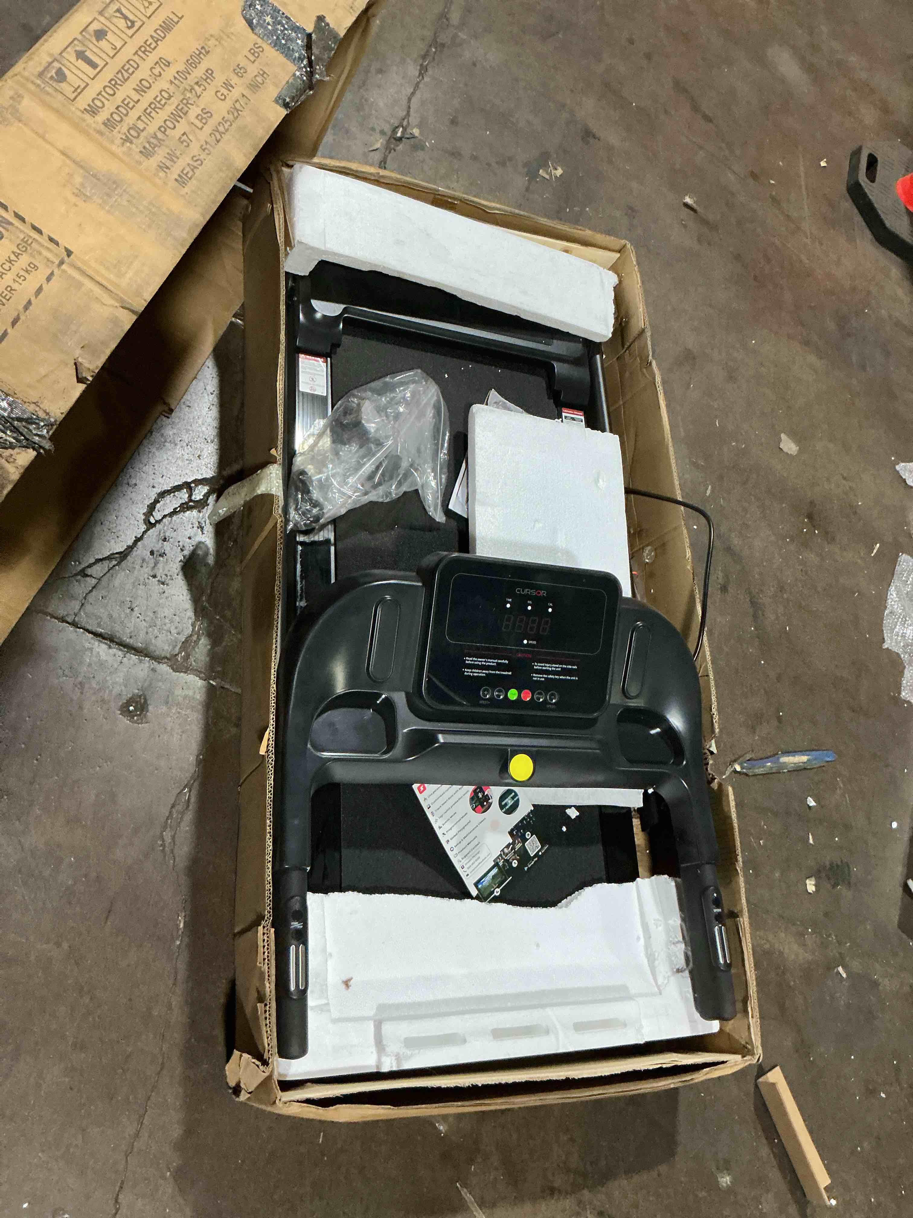 Condition photo showing Good Condition for cursor fitness home folding treadmill with pulse sensor, 2.5 hp quiet brushless, 7.5 mph, 265 lbs capacity