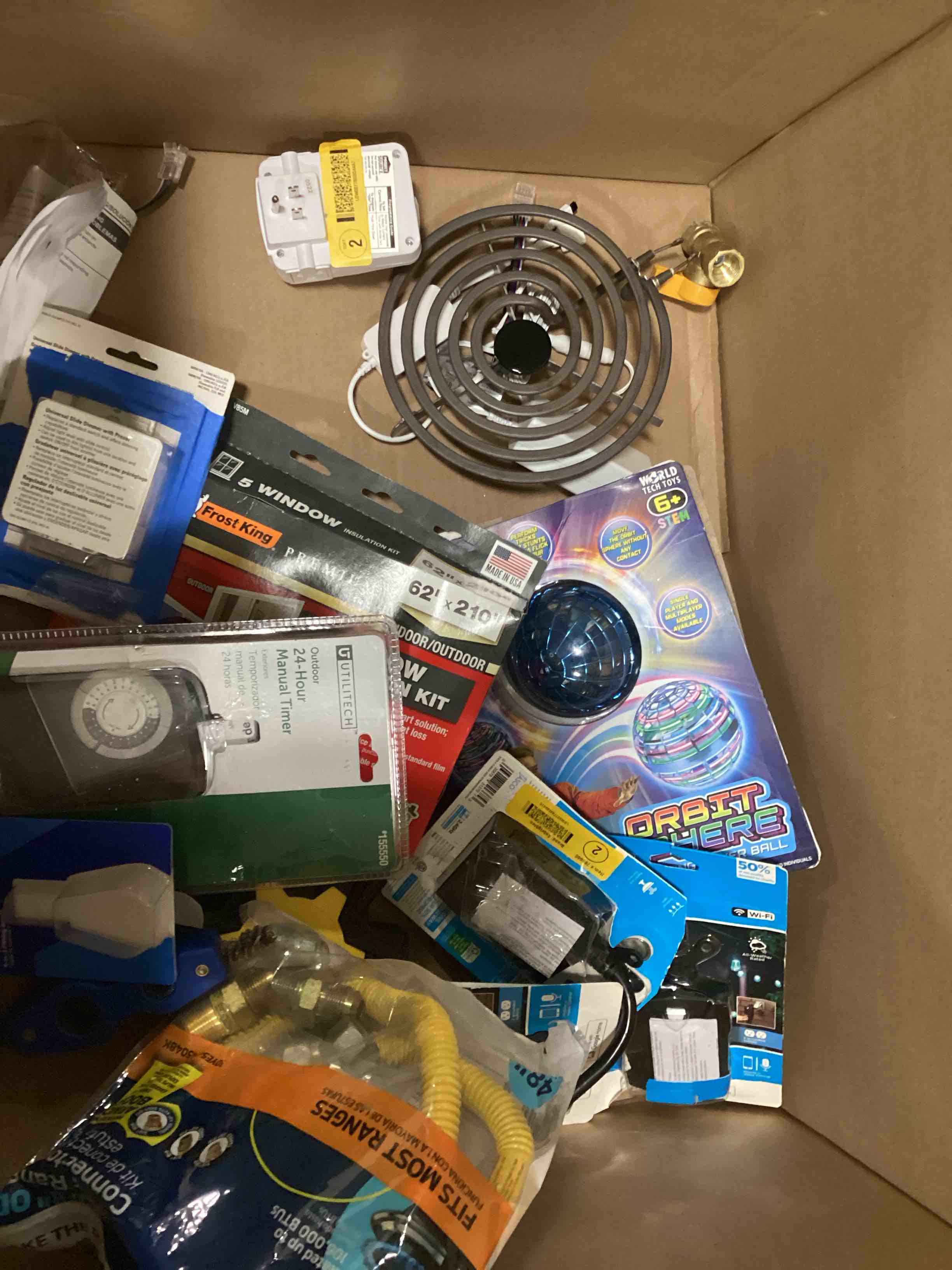 Condition photo showing As Is for Assorted Home Improvement Lot (Small Tools, Screw, Home Accessories, etc.)