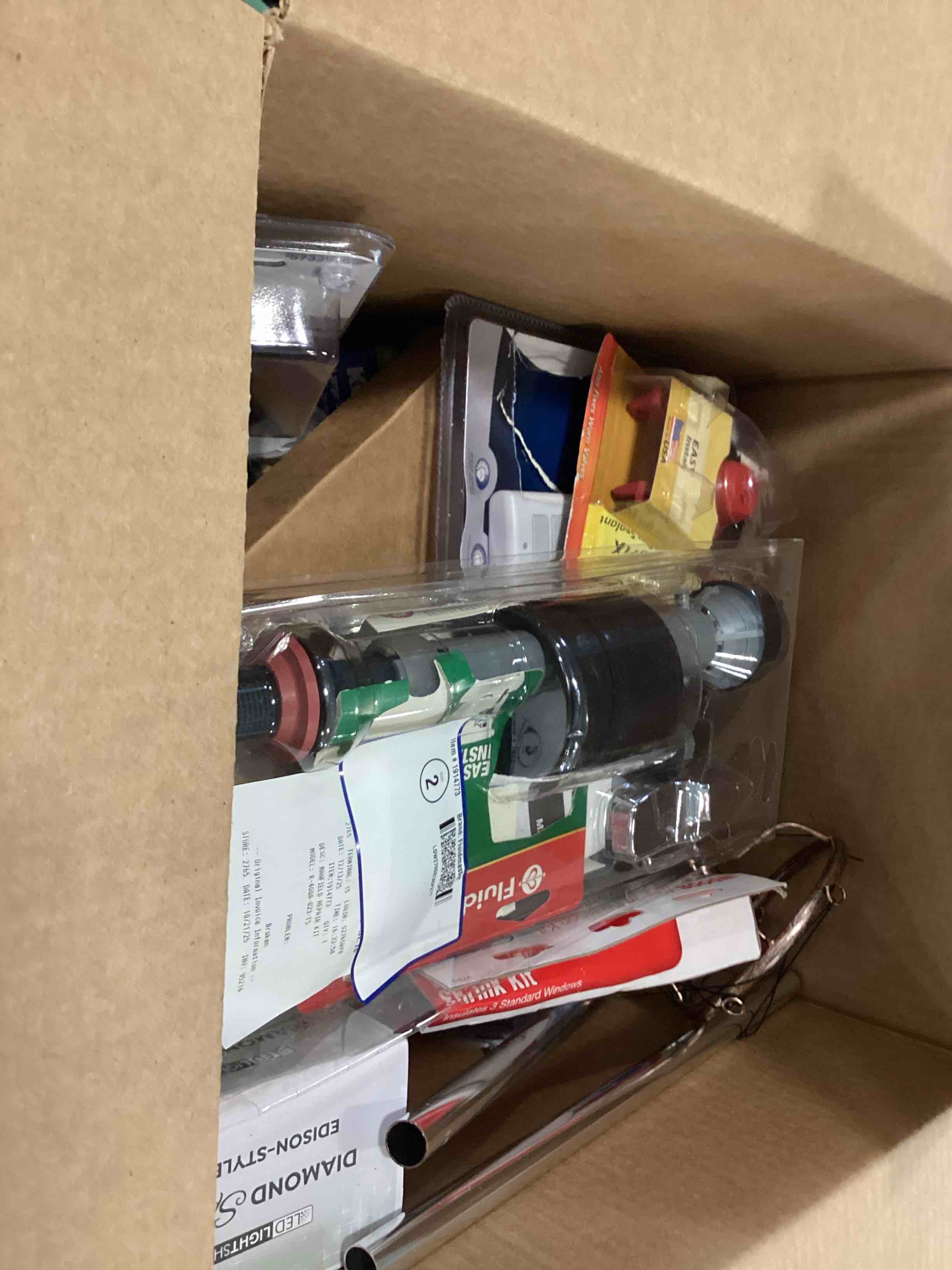 Condition photo showing As Is for Assorted Home Improvement Lot (Small Tools, Screw, Home Accessories, etc.)