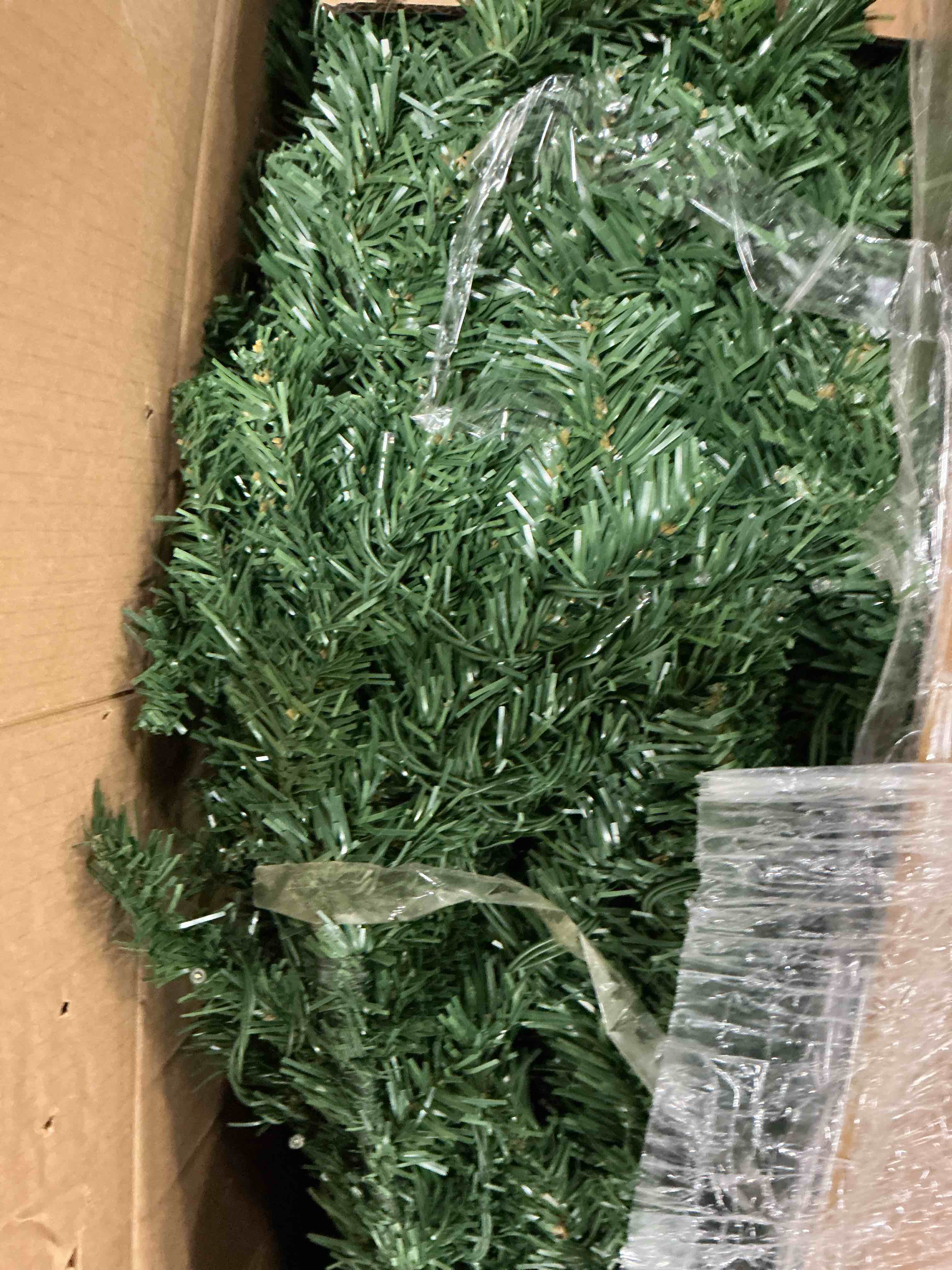 Condition photo showing As Is for 7.5 ft Artificial Christmas Tree Premium Pine Xmas Tree with 1000 Branch Tip, 1 Minute Christmas Tree Unlit Realistic Holiday Party Decor for Home Office, Foldable Stand, Easy Assembly