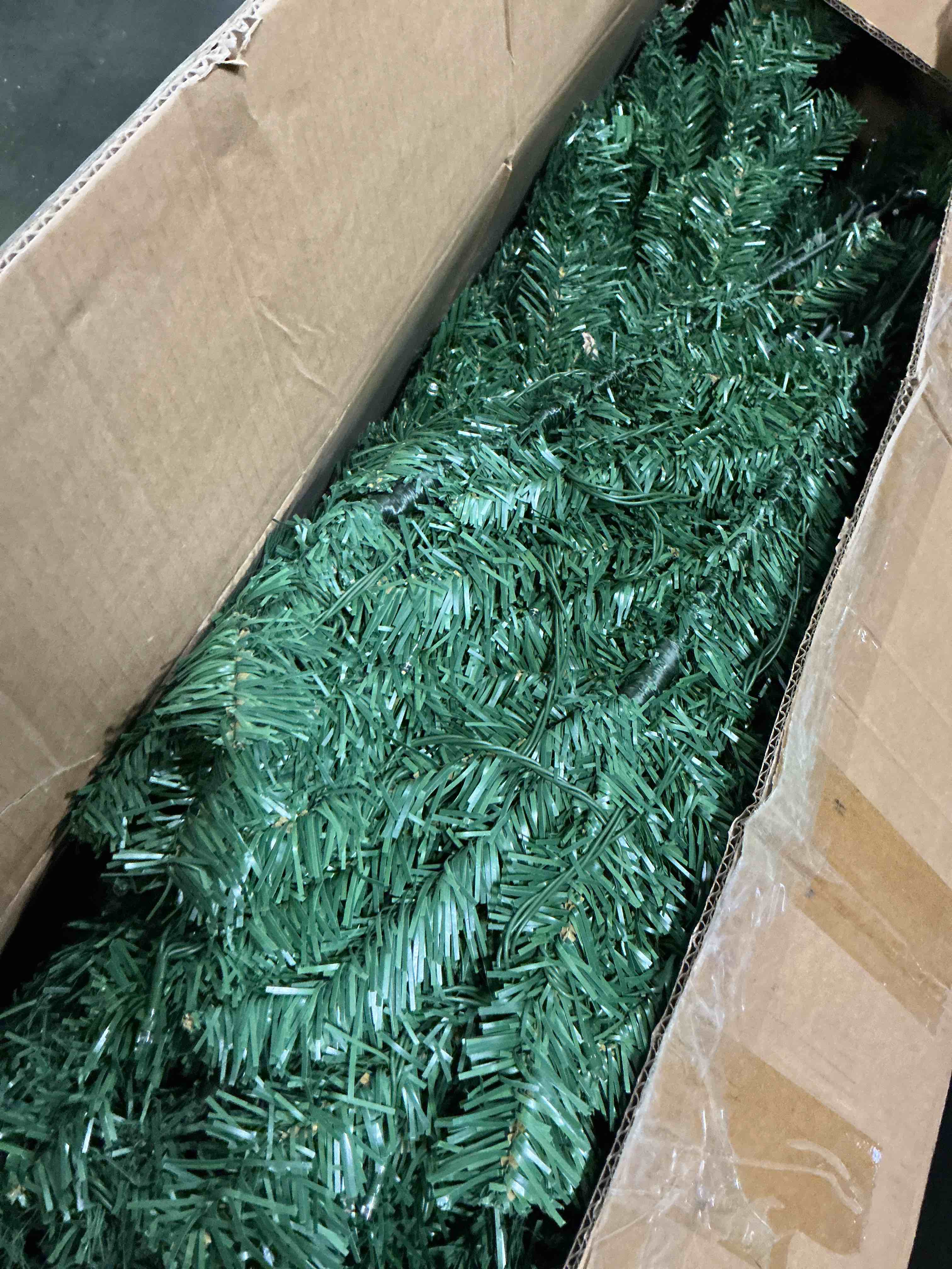 Condition photo showing As Is for 7.5 ft Artificial Christmas Tree Premium Pine Xmas Tree with 1000 Branch Tip, 1 Minute Christmas Tree Unlit Realistic Holiday Party Decor for Home Office, Foldable Stand, Easy Assembly