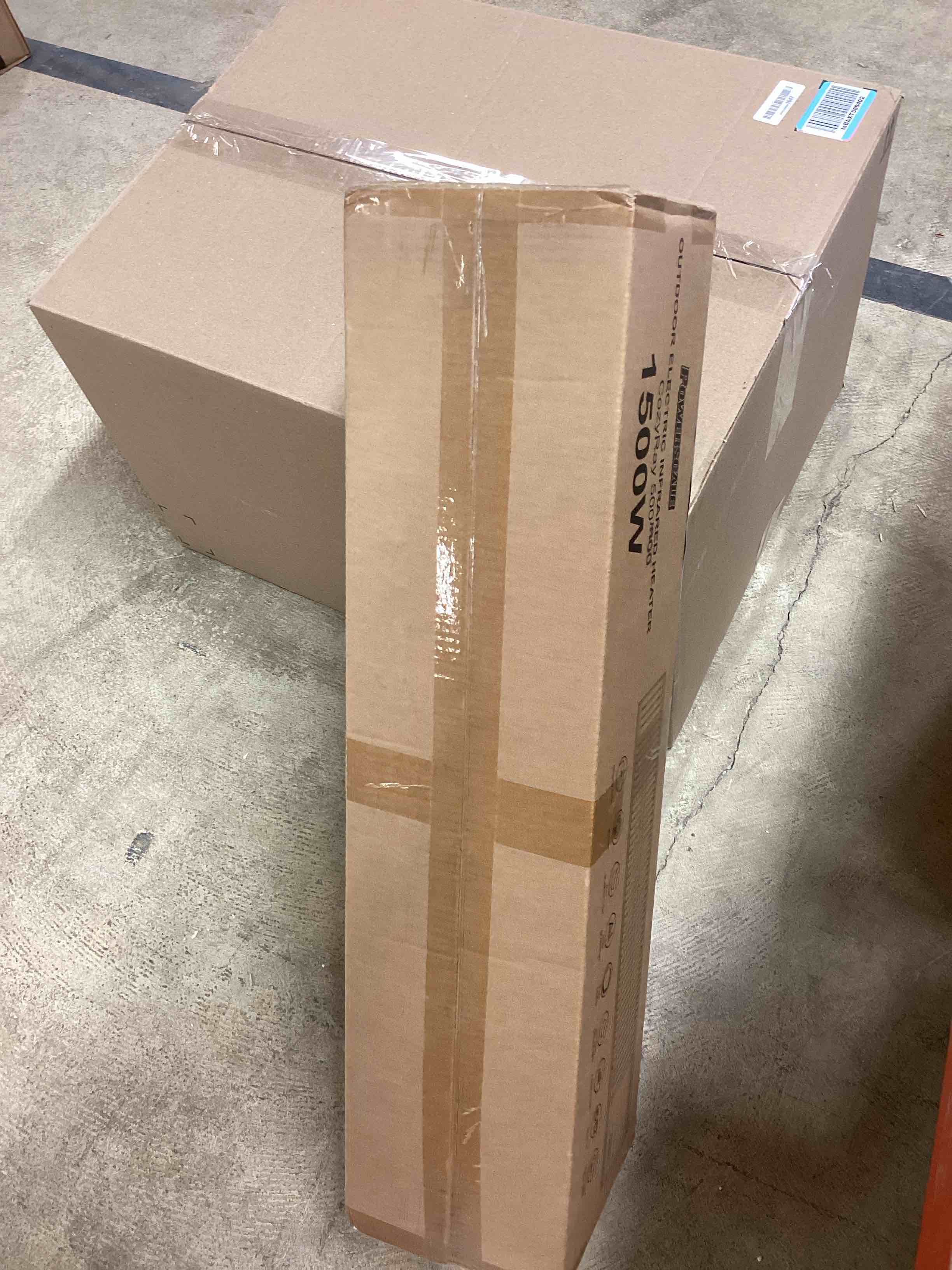 Condition photo showing New/Like New for Powerscale 1500W Electric Patio Heater, IP65 Waterproof, Remote, Fast Heating, 4 Heat Levels, 24H Timer & Memory Function, Wall Mounted Indoor/Outdoor Heater for Patio, Garage, Backyard, Black