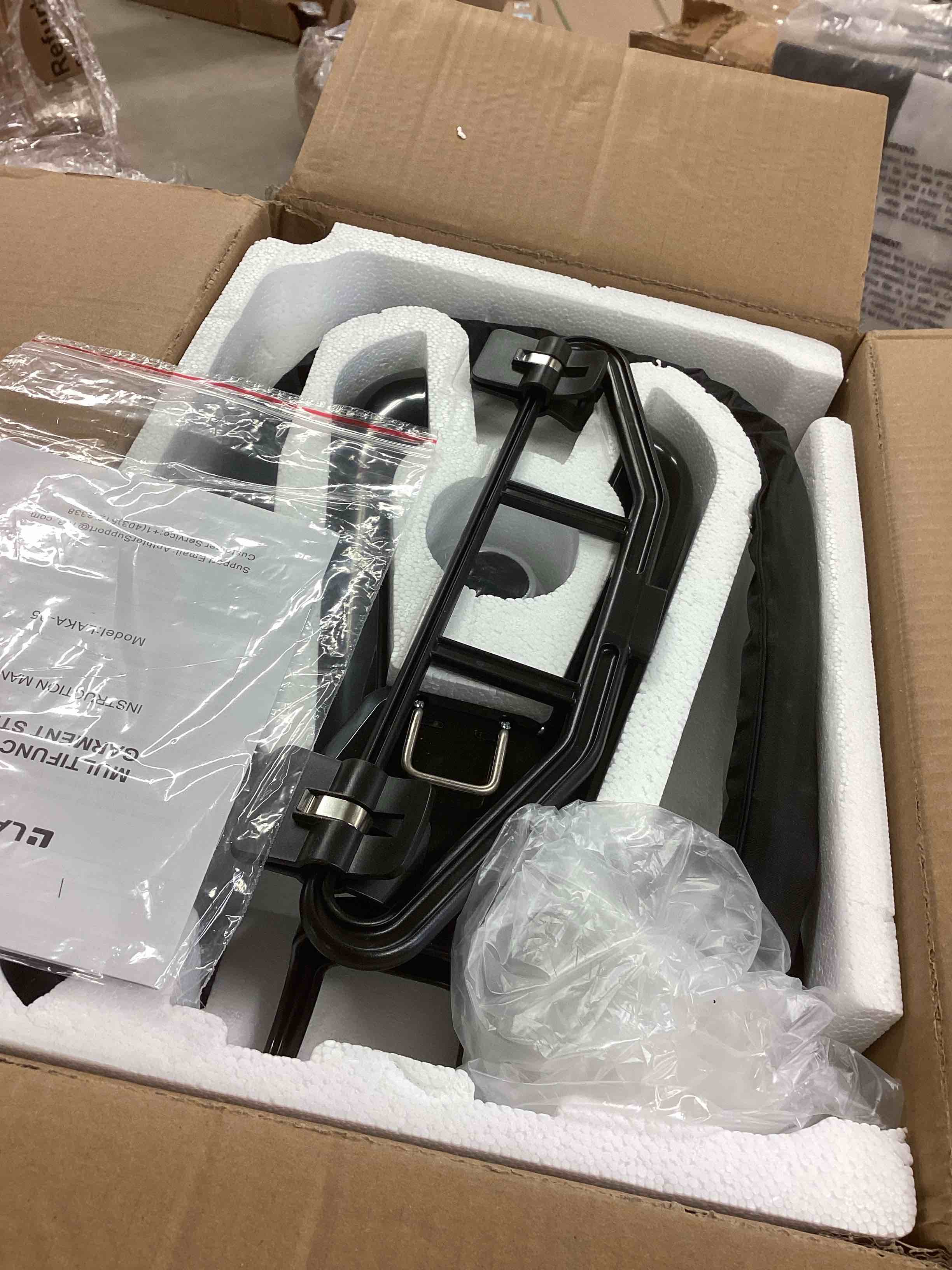 Condition photo showing New/Like New for LAKALA Garment Steamer for Clothes, 30-Second Instant Heat-Up, 2.5L Water Tanks, with Pant Clips & Dual Hanger, Powerful Handheld, 4-Stage Adjustable Height, Standing Floor Steamer Wrinkle Remover