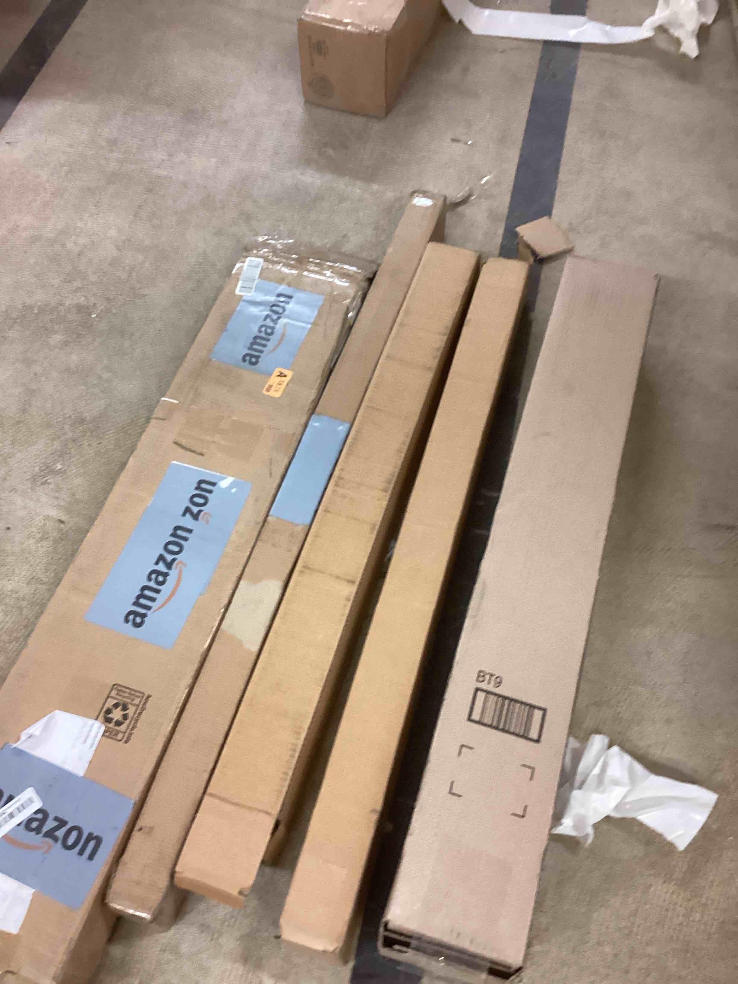 Condition photo showing As Is for assorted curtain rods and window blinds 