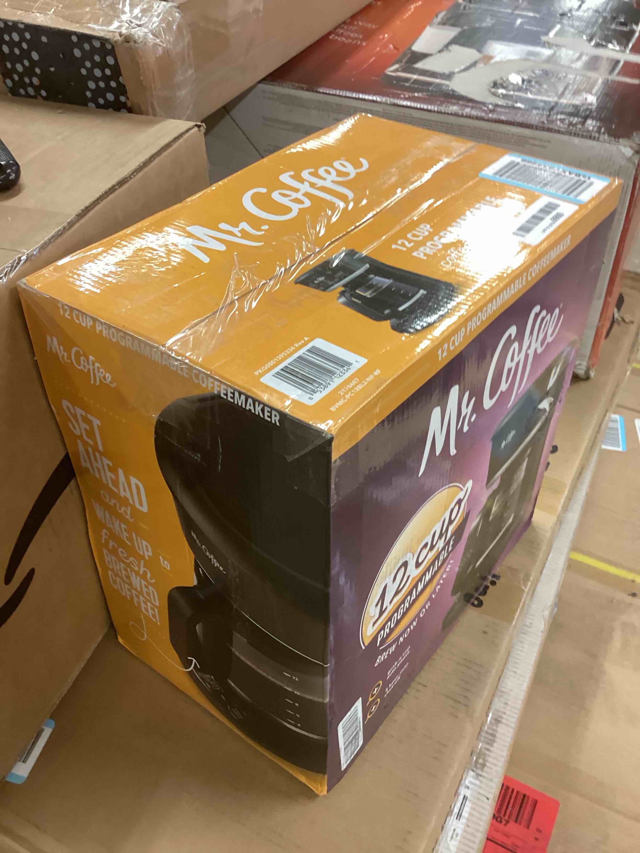 Condition photo showing As Is for Mr. Coffee® 12-Cup Programmable Coffeemaker, Brew Now or Later Coffee Maker