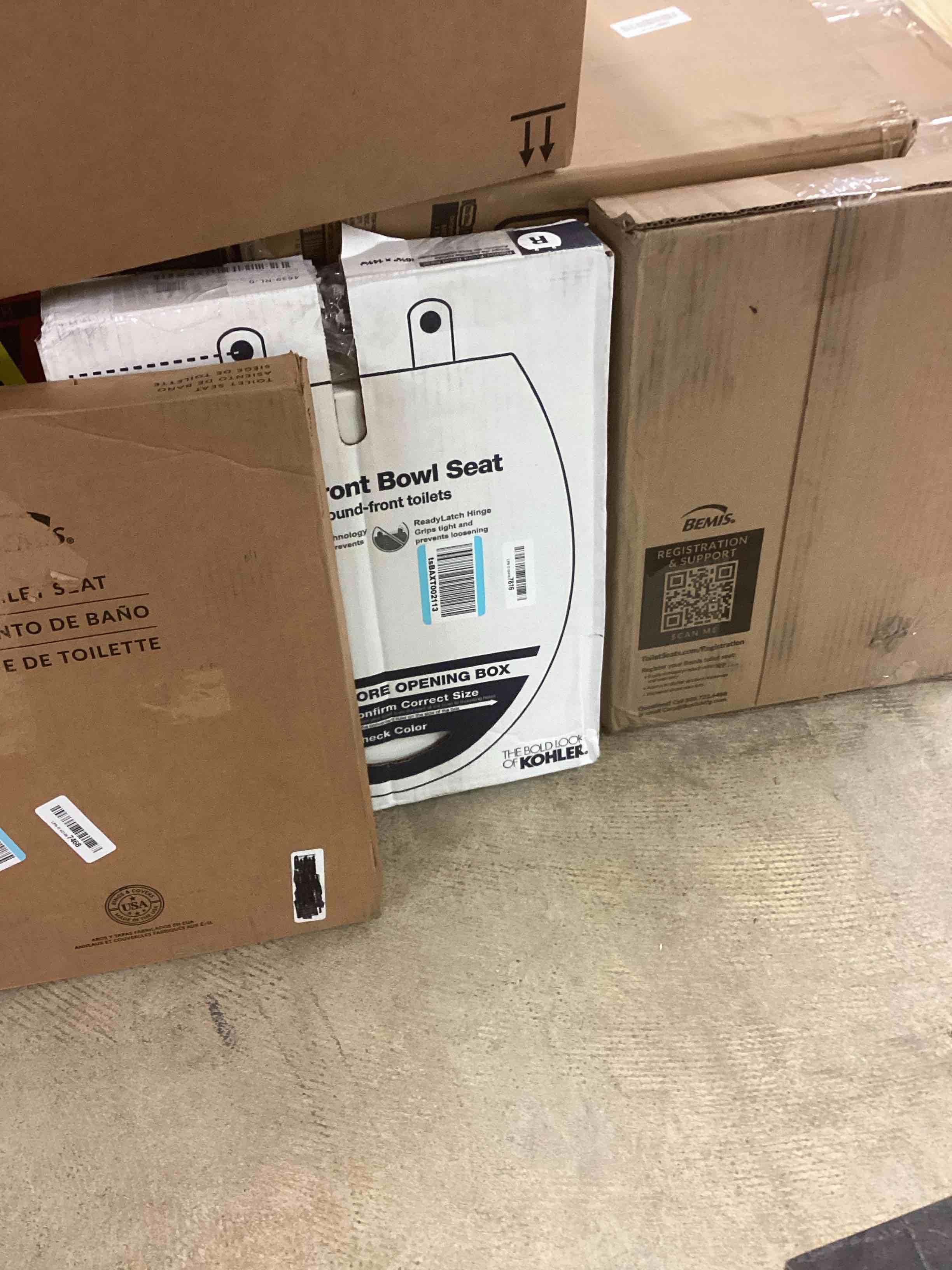 Condition photo showing As Is for assorted toilet seats 