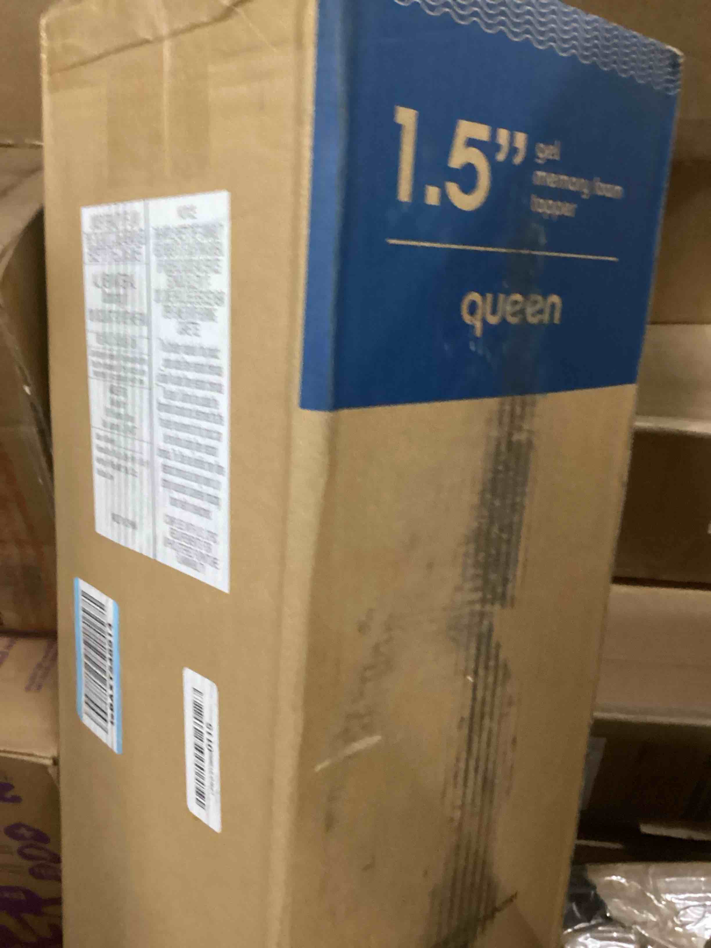 Condition photo showing New/Like New for Best Price Mattress 1.5 Inch Ventilated Memory Foam Mattress Topper, Cooling Gel Infusion, CertiPUR-US Certified, Dorm Essentials, Queen Queen 1.5 Inch