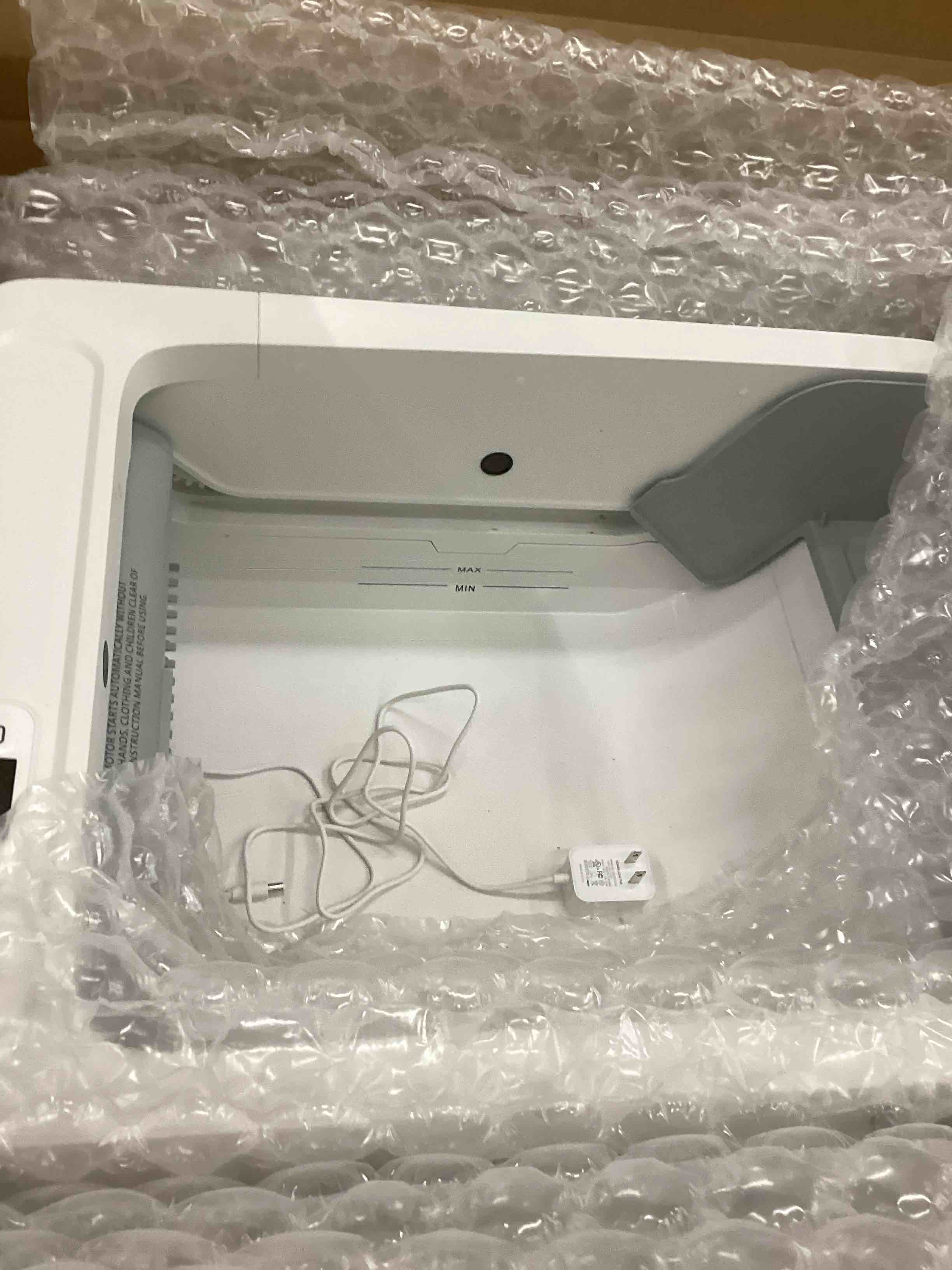 Condition photo showing As Is for S6 Self Cleaning Litter Box, Upgraded Automatic Cat Litter Box Self Cleaning That Can Use Clumping Cat Litter, Open Design with Cats Taking to It Immediately, Anti Pinch and Odorless(Light Gray) Light gray without canopy