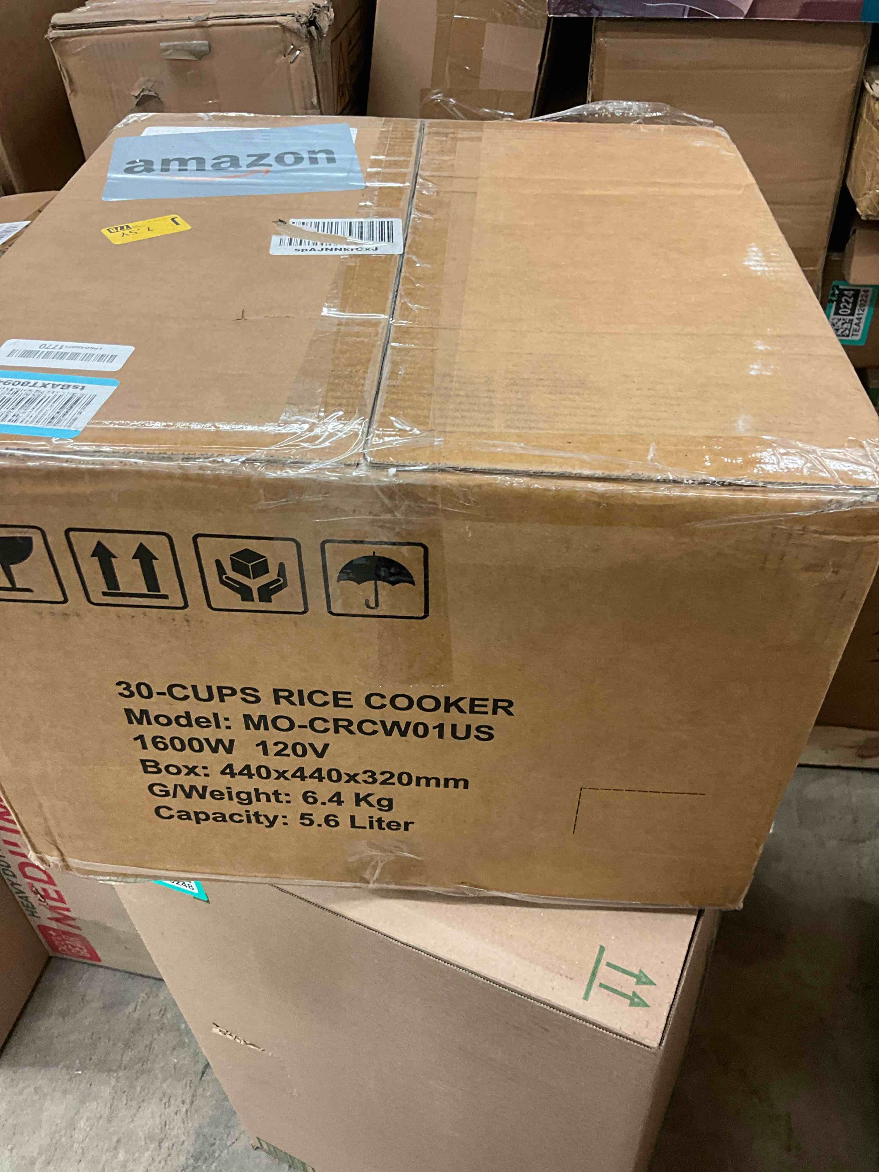 Condition photo showing New/Like New for Commercial Rice Cooker, Large Capacity 30-Cup (UnCooked), 60-Cup (Cooked) with One Touch Operation and 12-Hour Keep Warm, Easy to Use and clean, 1600W, White 30Cups White