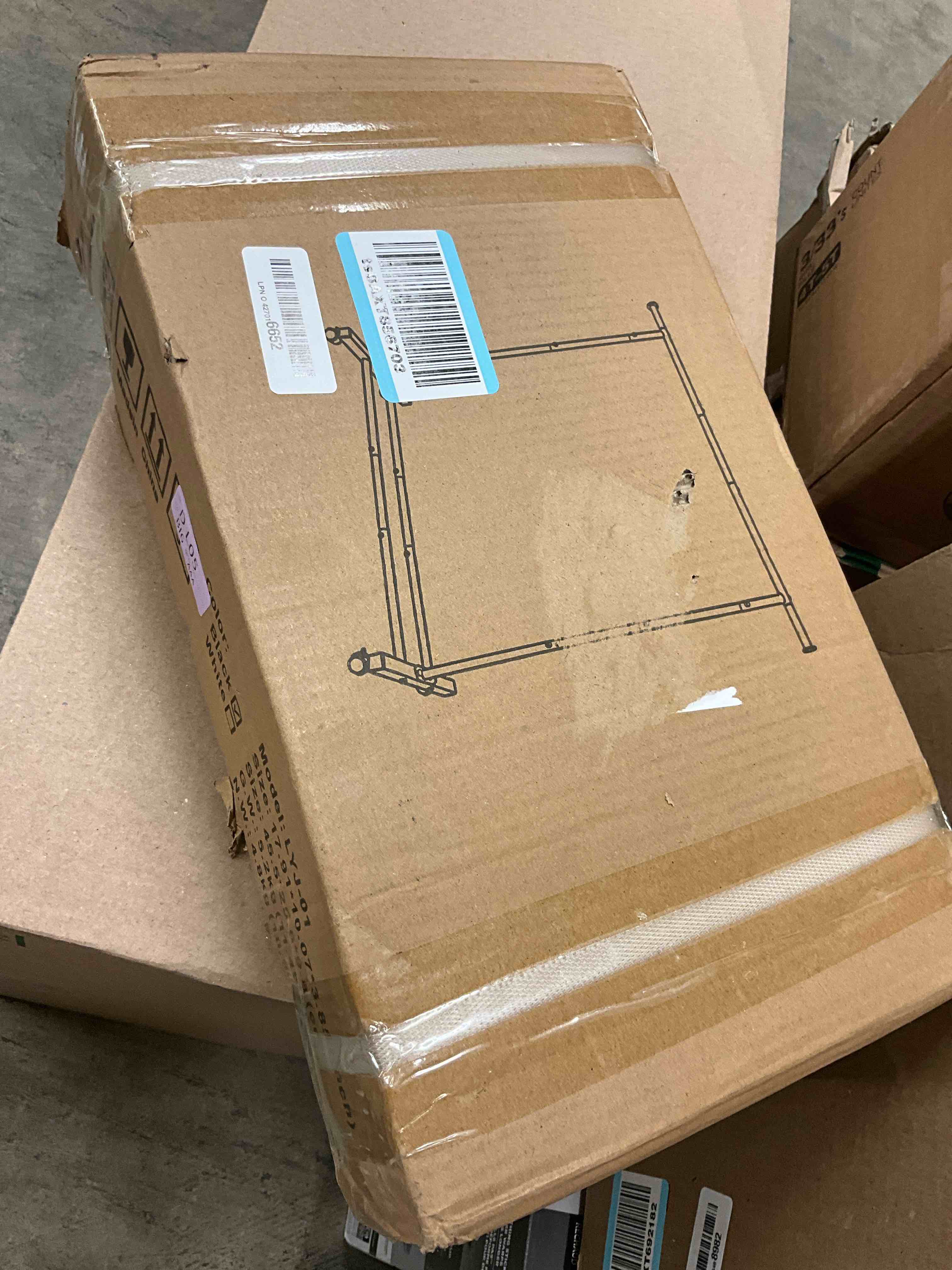 Condition photo showing New/Like New for Clothing Rack, 55.51 Inch Heavy Duty Clothes Rack Rolling Garment Rack with Wheels and Bottom Shelf, 130LB Capacity Clothes Racks for Hanging Clothes, Coats, Shirts, Sweaters, Skirts, Black Black Single