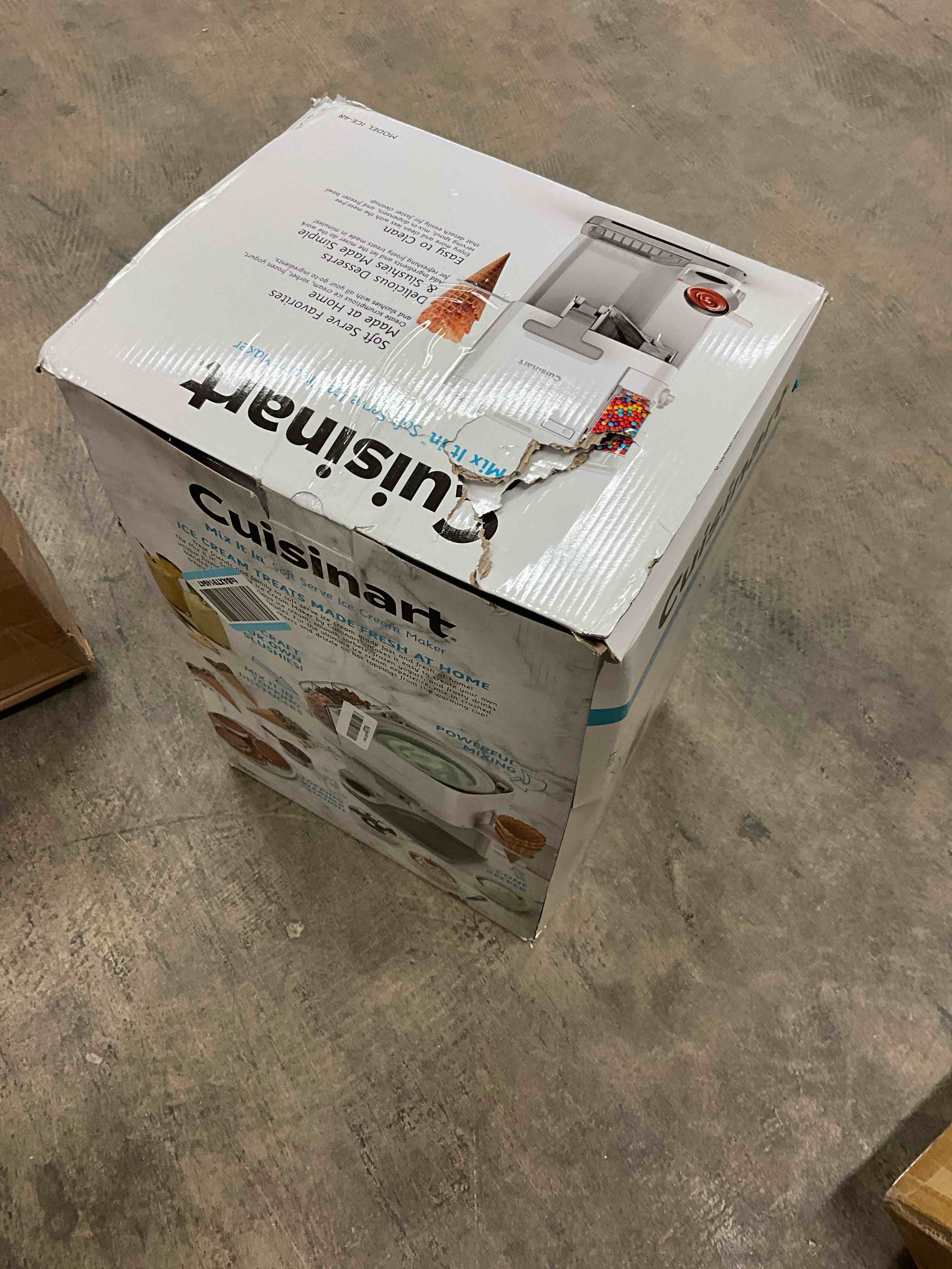 Condition photo showing Good Condition for Cuisinart Soft Serve Ice Cream Machine- Mix It In Ice Cream Maker for Frozen Yogurt, Sorbet, Gelato, Drinks 1.5 Quart, White, ICE-48 New White