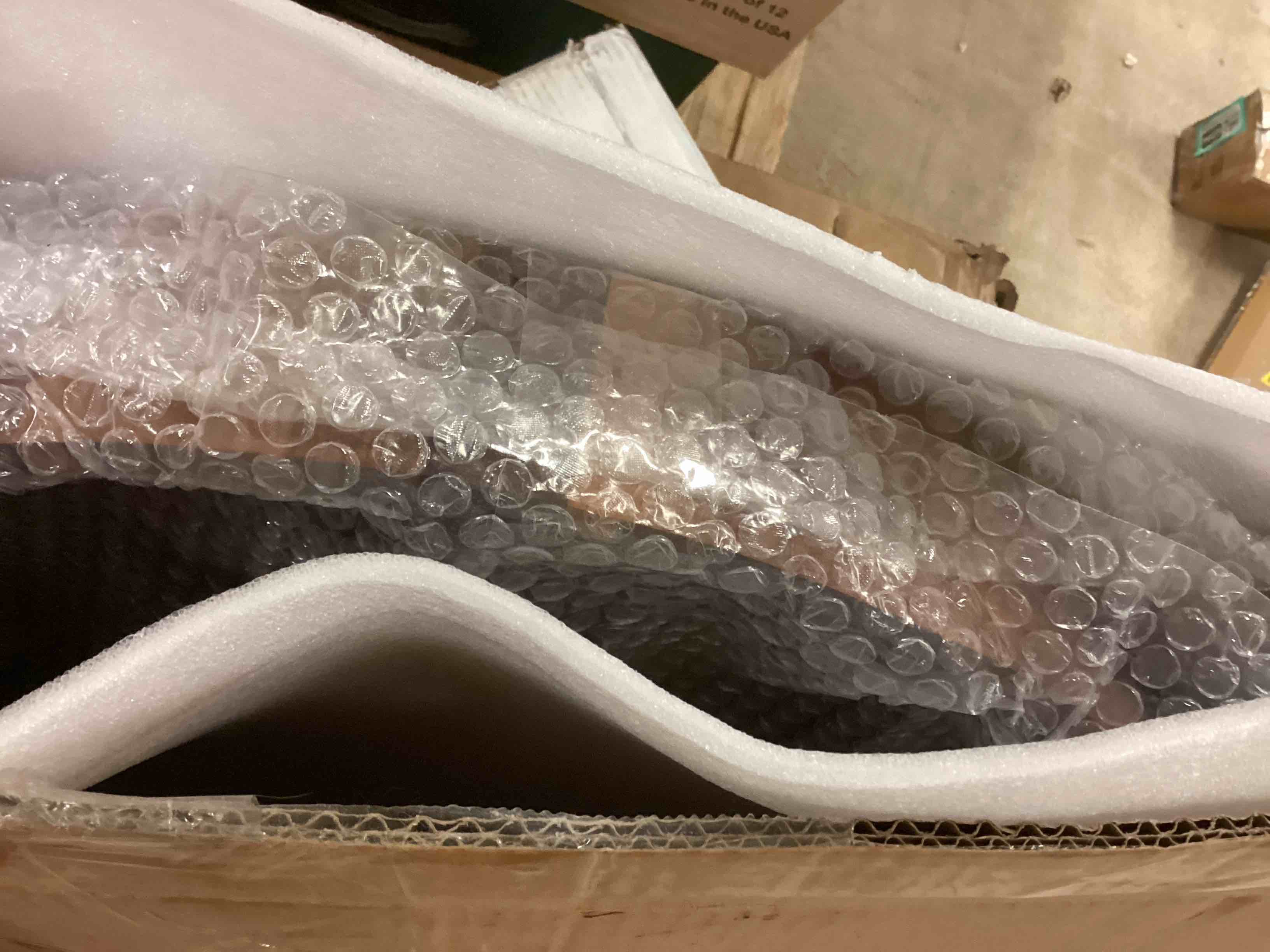 Condition photo showing New/Like New for Extra Large Round Ottoman Coffee Table Tray, 22" Big Kitchen Serving Trays for Huge Ottoman Counter Giant Decorative Organizer, Huge Wood Serveware Tray with Built-in Handle for Big Job 22" Round Tray - Acacia