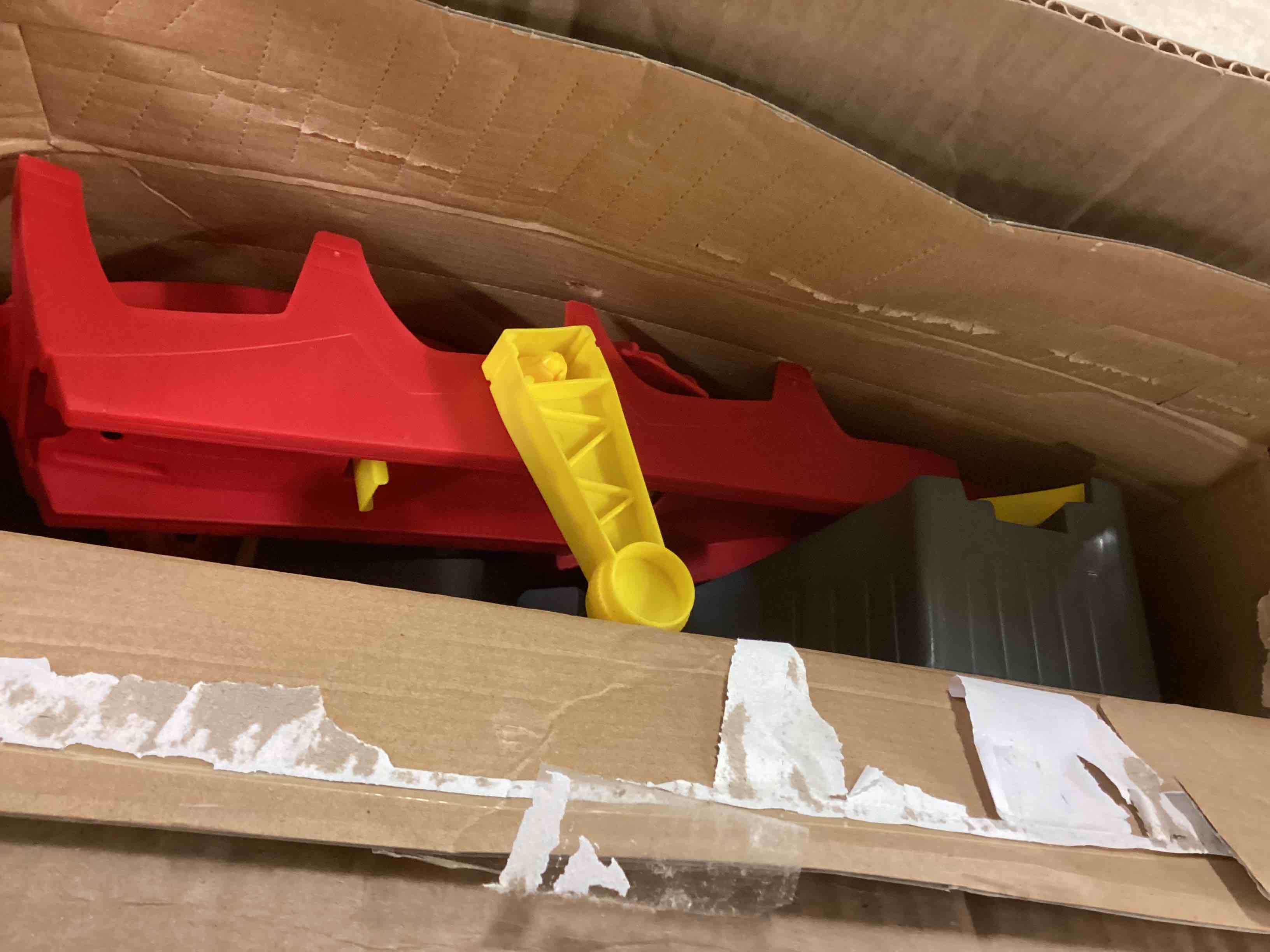 Condition photo showing As Is for Hot Wheels Track Set Spin Storm, 3 Intersections for Crashing & Motorized Booster, 1:64 Scale Toy Car (Amazon Exclusive)