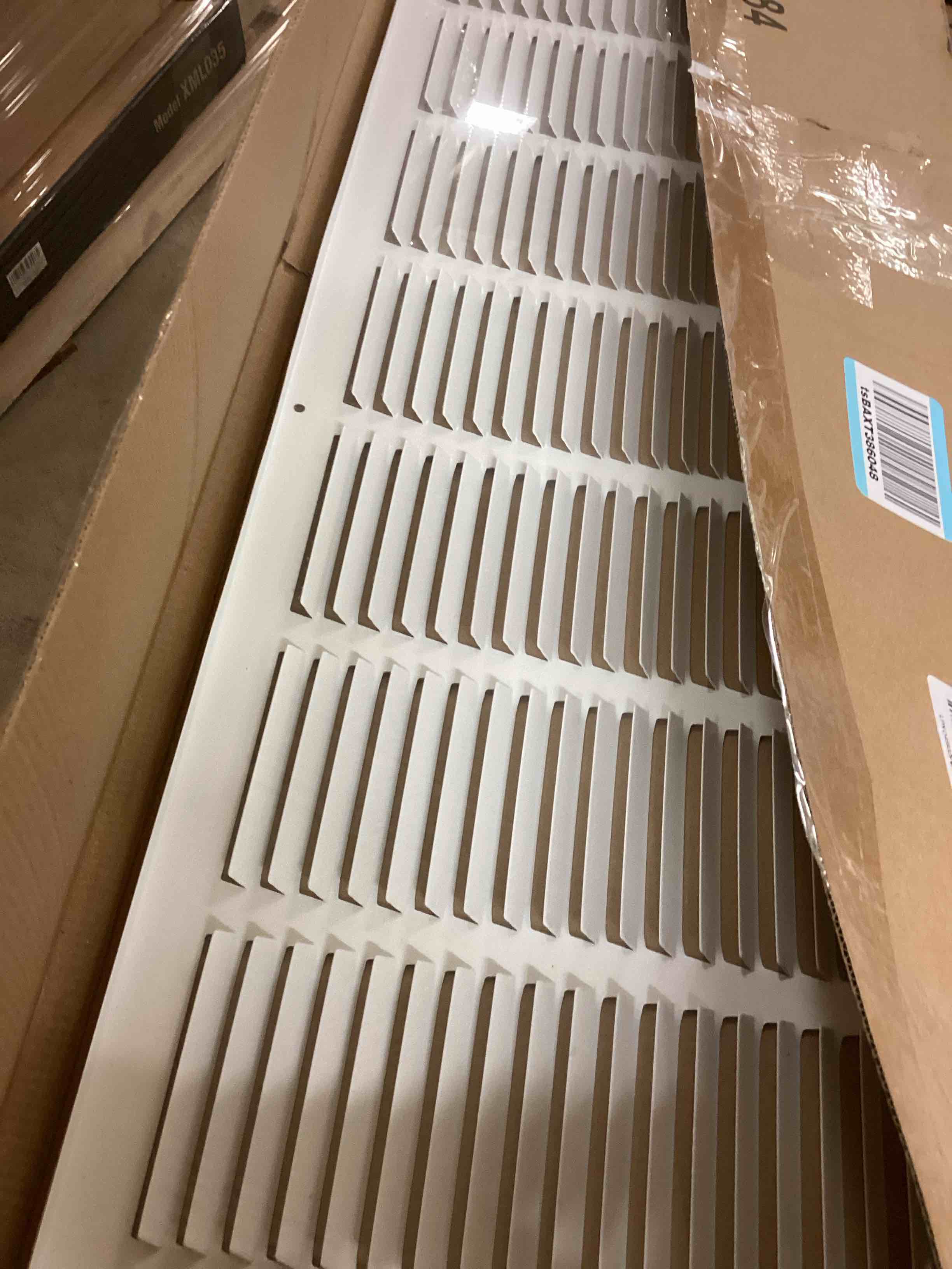 Condition photo showing New/Like New for 32" x 10" Return Air Grille - Sidewall and Ceiling - HVAC Vent Duct Cover Diffuser - [White] [Outer Dimensions: 33.75w X 11.75"h] 32 X 10