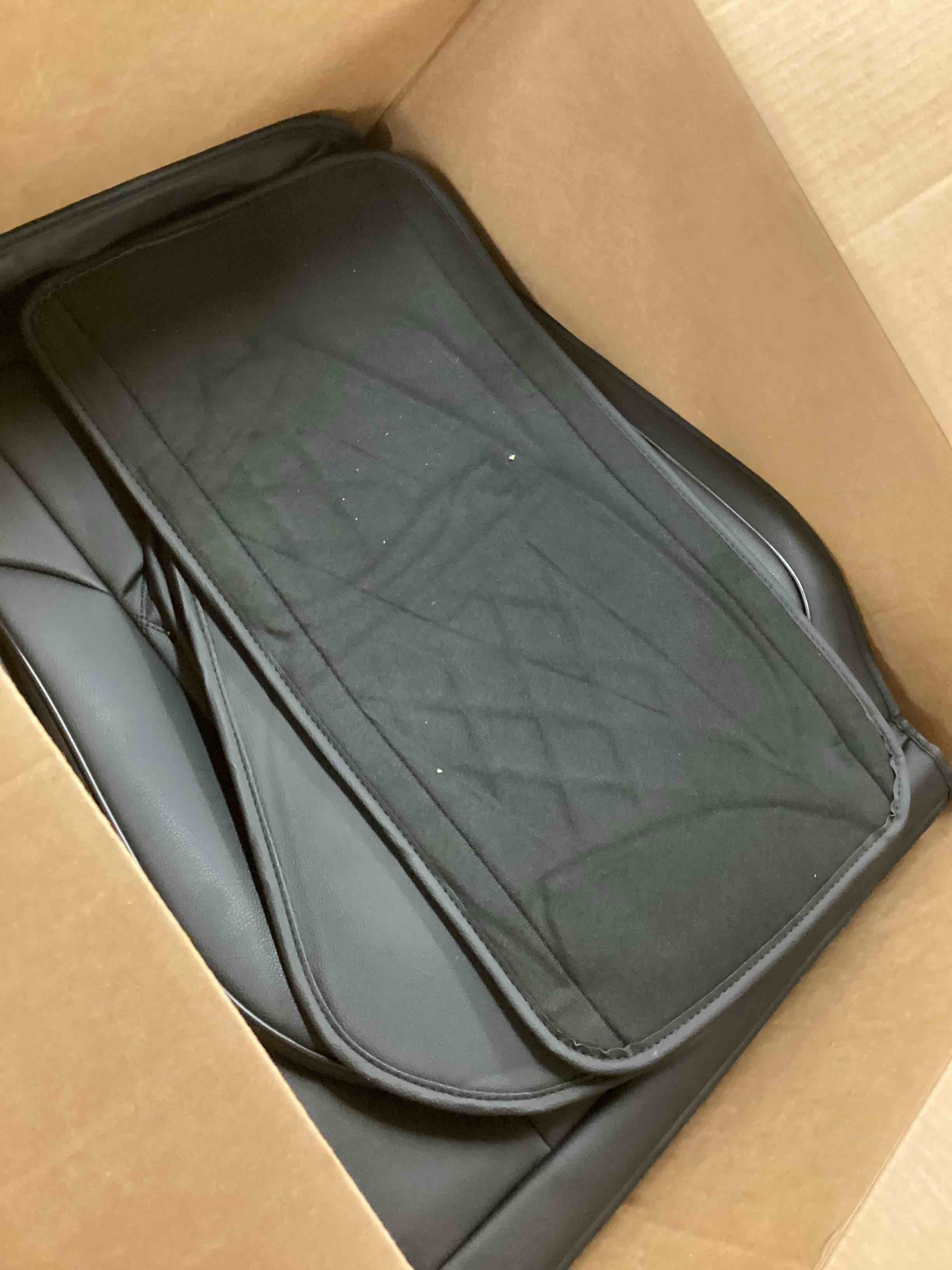 Condition photo showing As Is for Fit Edge Car Seat Covers for Ford Edge 2007-2025 2026 - Luxury Leather, Anti-Slip, All-Weather Seat Cushions, Waterproof & Breathable, Airbag Compatible, Full 5-Seat Set (Black)