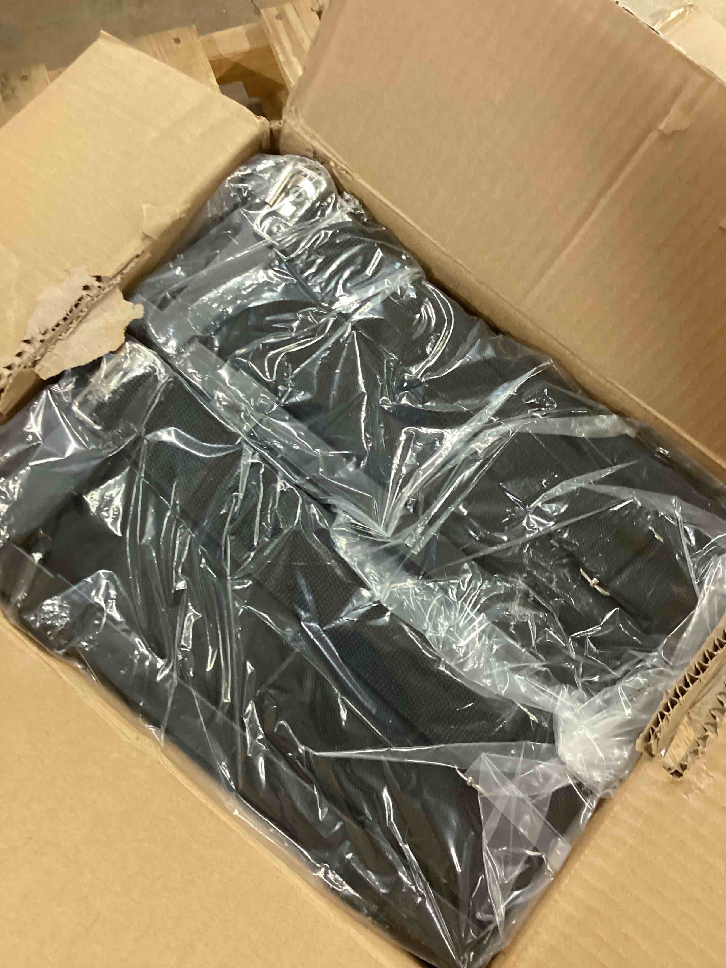 Condition photo showing New/Like New for Stadium Seats with Back Support, Portable Bleacher Seat with Extra Thick Cushion, Folding Stadium Chair with Shoulder Strap, Removable Cushion and Storage Pocket for Sports Events 2 Pack - 3.15" Thick,16.4"W x 11.4"D x 15.6"H Dark Black