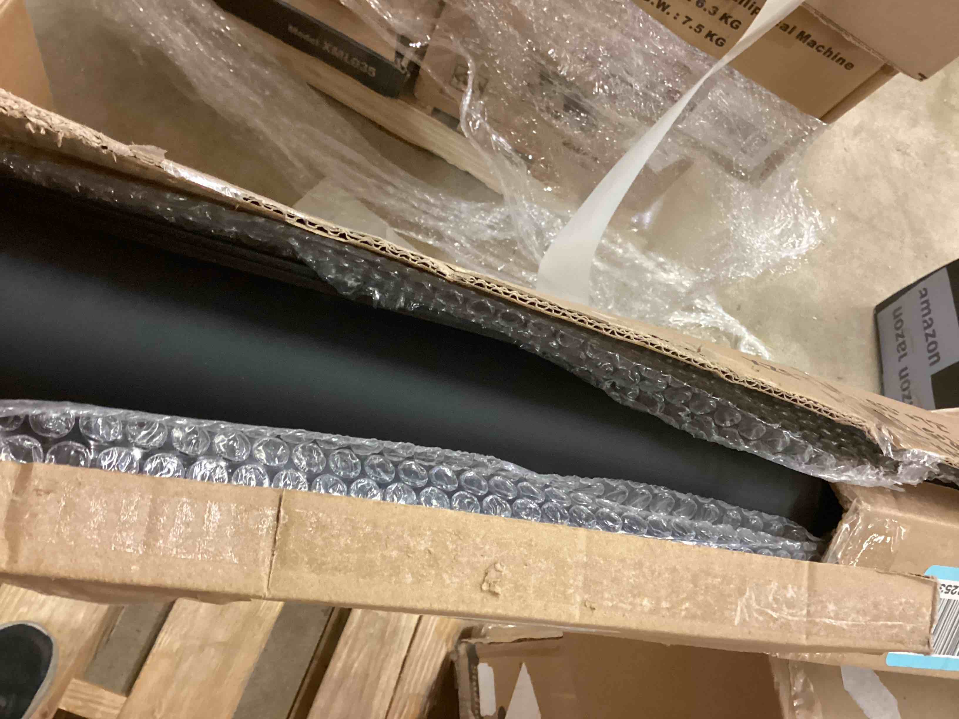 Condition photo showing Good Condition for SMONTER Cordless Blackout Roller Shades for Windows- Room Darkening Roller Blinds with Valance, High Shading & UV Protection, 63" W x 72" H, Black 63"W x 72"H Black