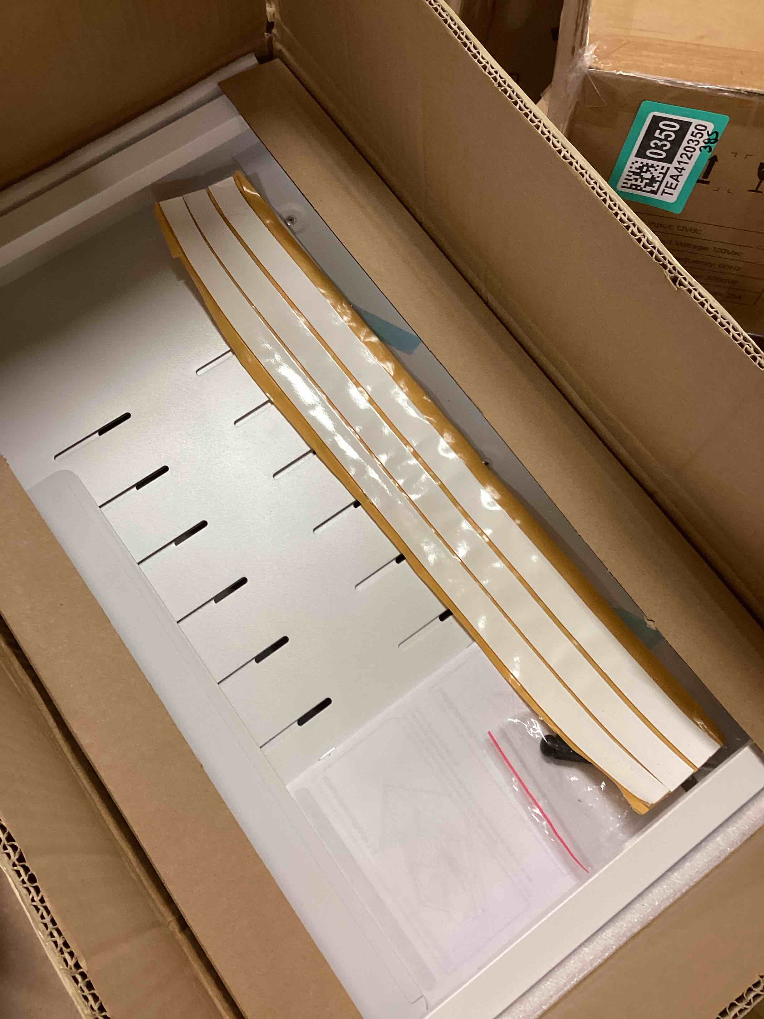 Condition photo showing Good Condition for 2 Pack Pull out Cabinet Organizer Expandable Width(12"-20") and 21"Depth, No Drill Adjustable Slide Out Drawers for Kitchen, Cabinets With 3 Slide Rails,Magnetic Panel, Adhesive Roll out Shelves White 20.87"D x 12.2"-20.47"W(2Pack)