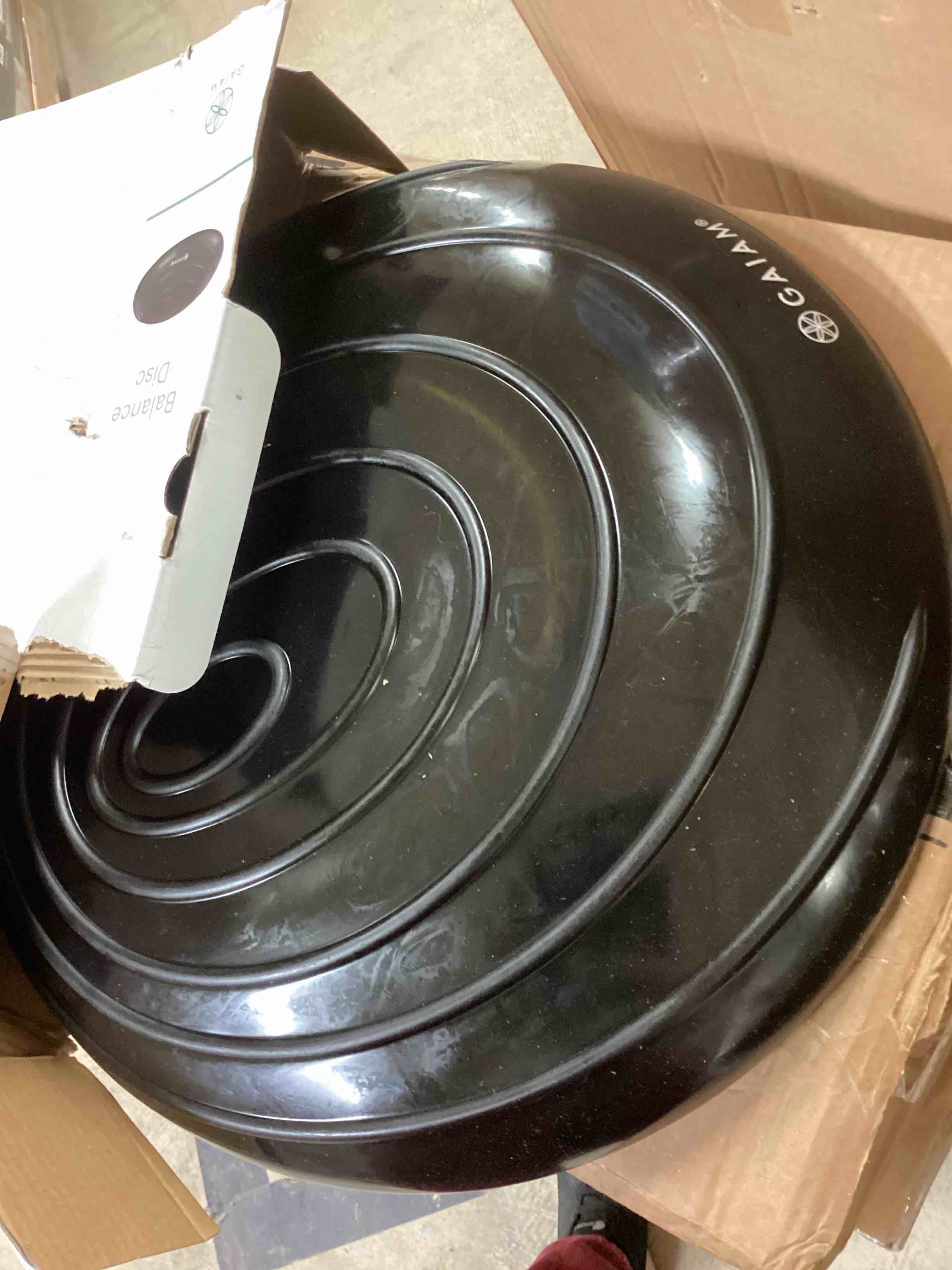 Condition photo showing As Is for Gaiam Balance Disc Wobble Cushion Stability Core Trainer for Home or Office Desk Chair & Kids Alternative Classroom Sensory Wiggle Seat Black