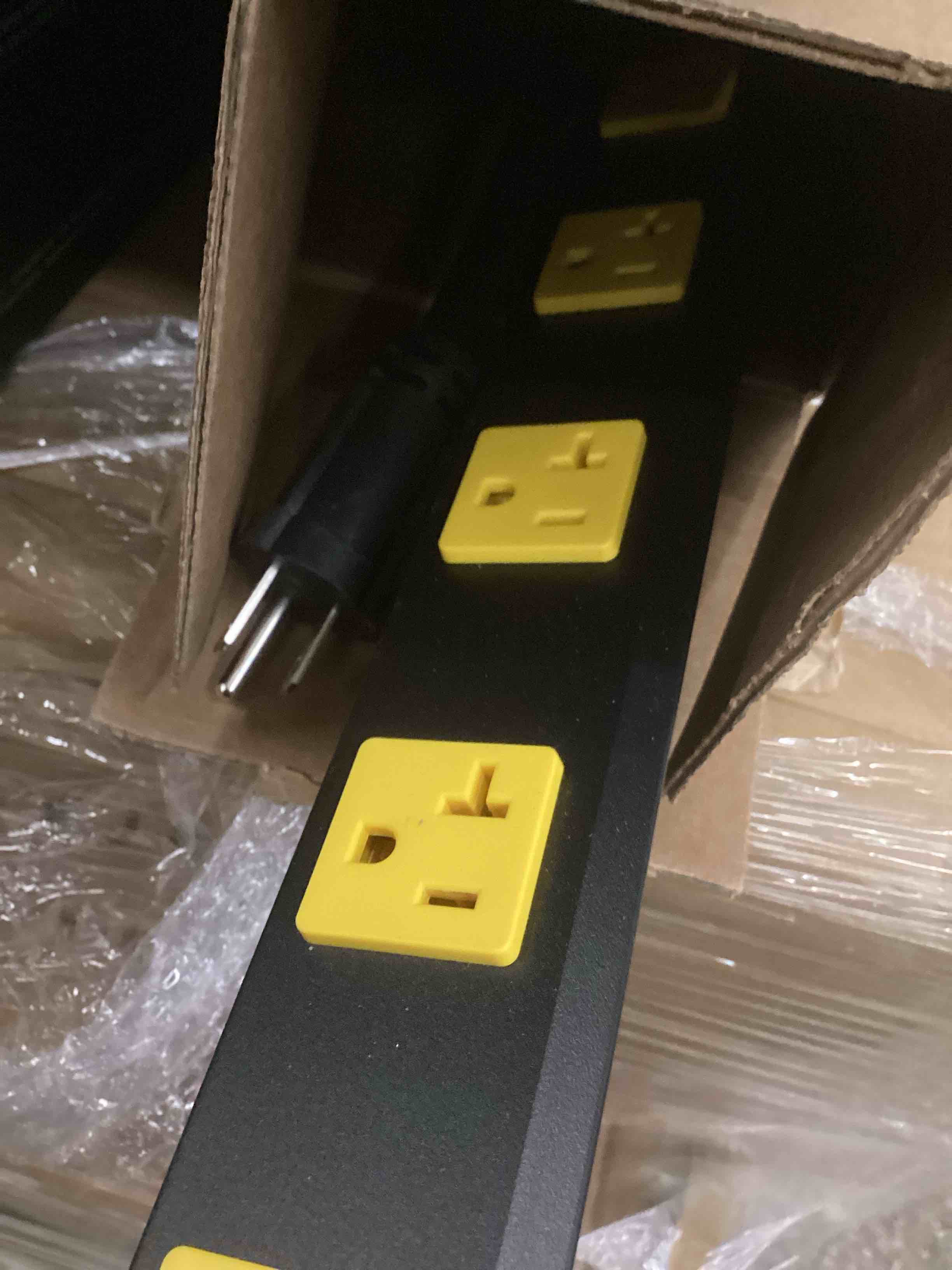 Condition photo showing New/Like New for HHSOET 16 Outlet Long Power Strip, 6FT Heavy Duty Power Strip with 4800J Surge Protection, 20a Mountable Wide-Spaced Outlets for Home, Office, Garage & Workshop - ETL Certified 6FT Yellow