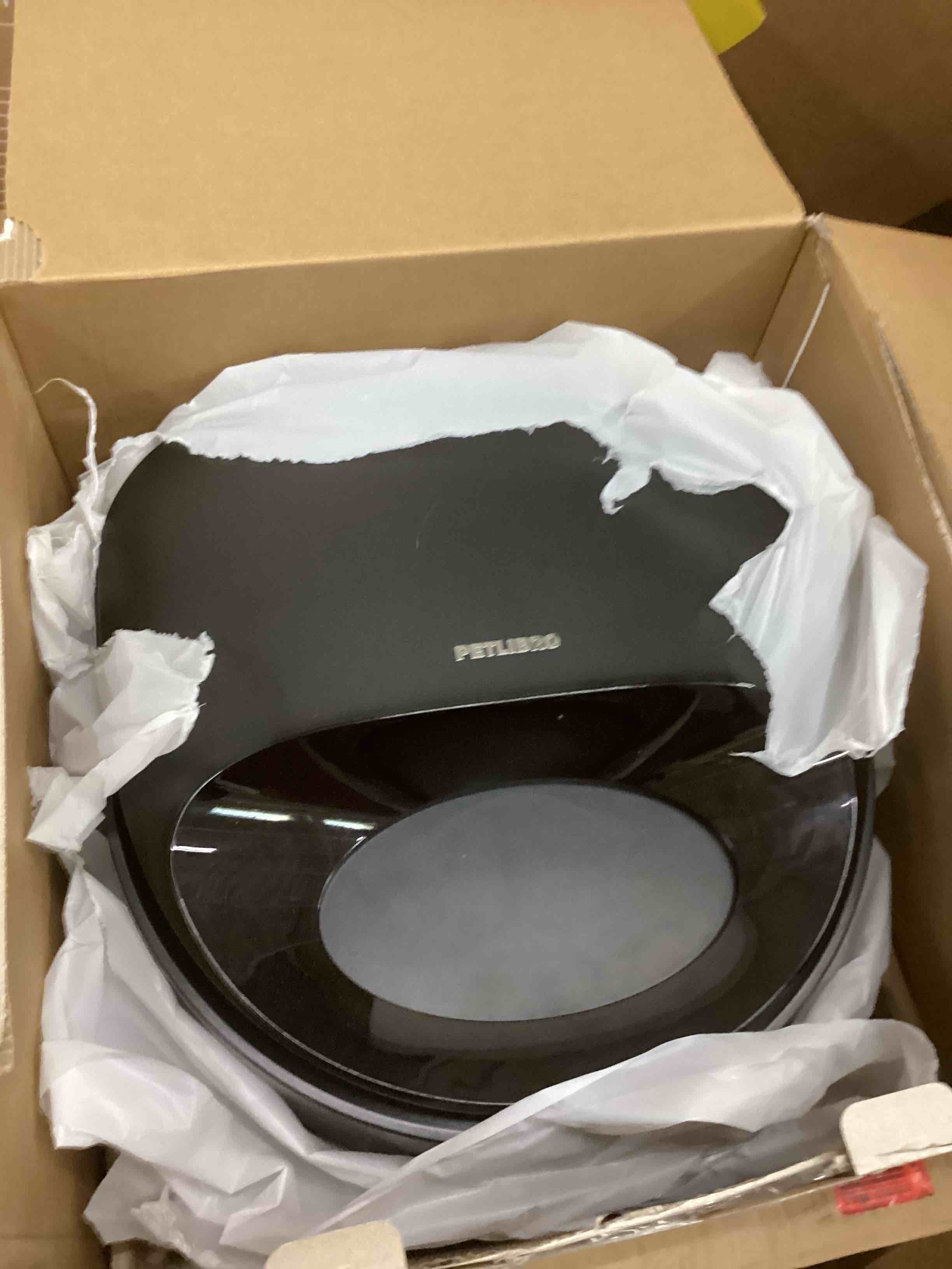 Condition photo showing As Is for PETLIBRO Automatic Cat Feeder Wet Food with Stainless Steel Bowl, Refrigerated Auto Cat Feeder with Semiconductor Cooling, 3 Fresh Meals for 3 Days, App-Controlled Pet Food Dispenser, Easy to Clean Black Feeder