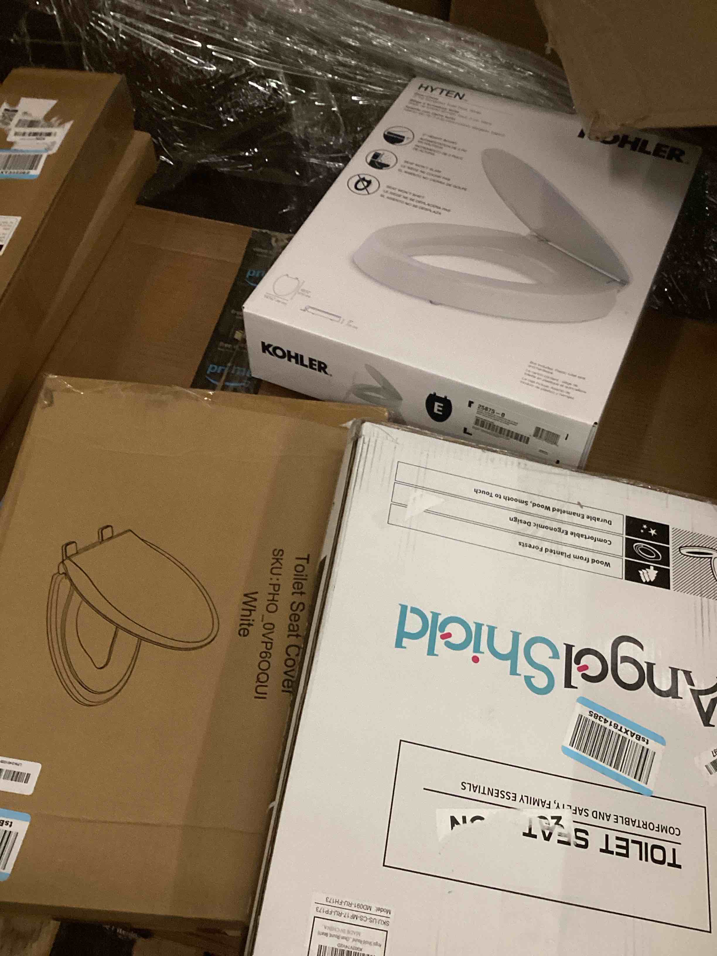 assorted toilet seats 