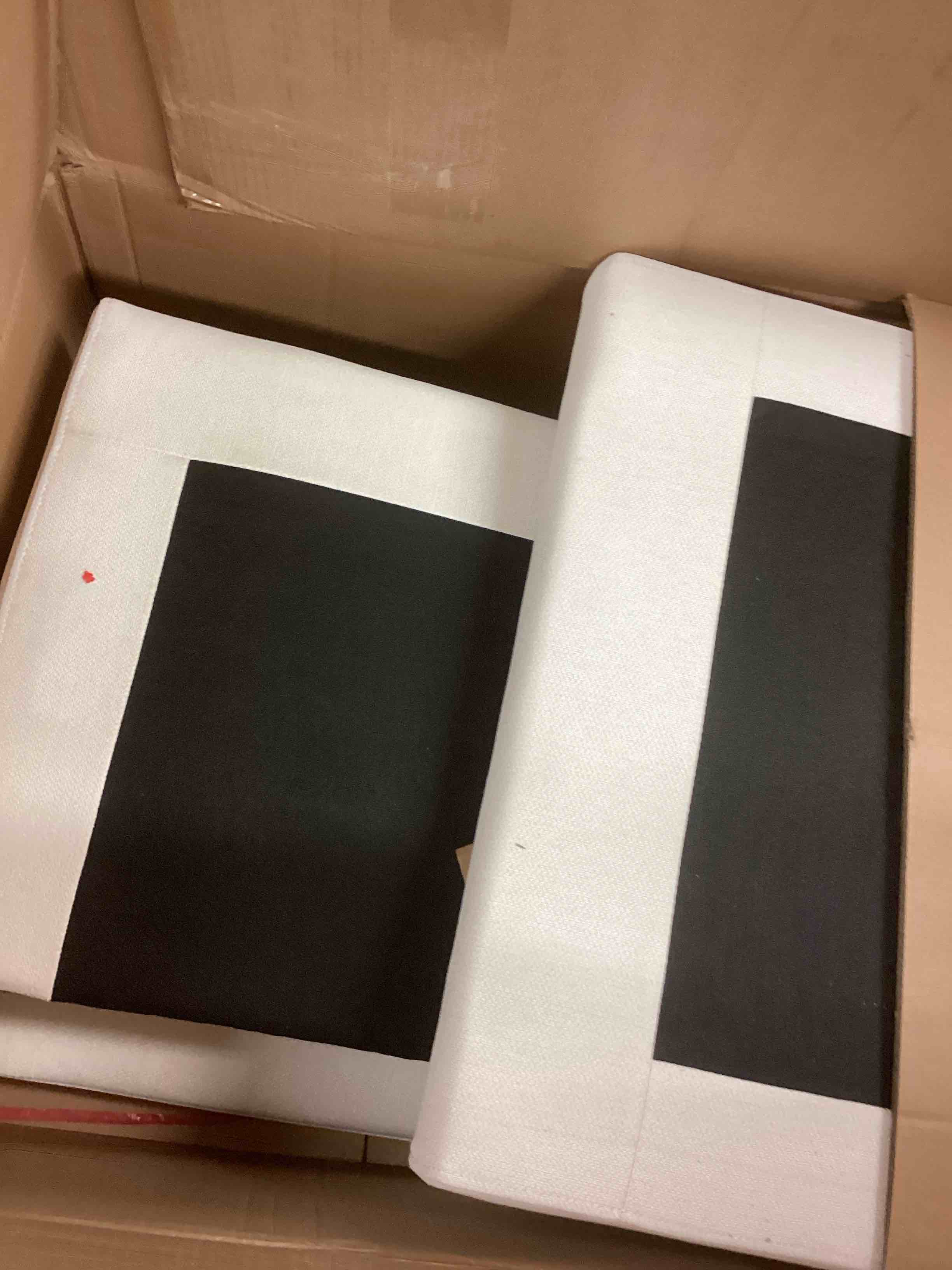 Condition photo showing As Is for 7-Piece U-Shaped Sectional Sofa Bed (incomplete one box only)