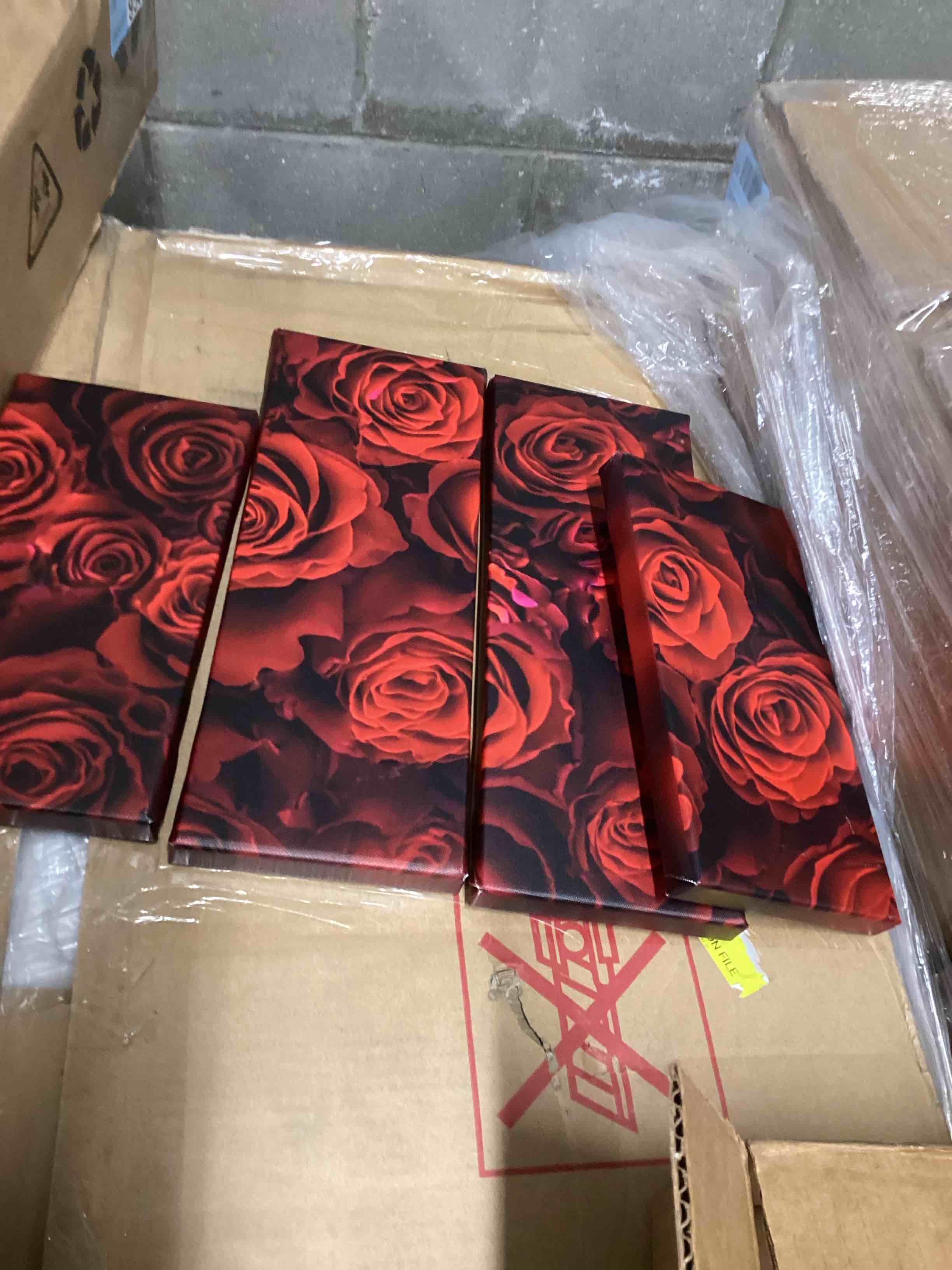Condition photo showing Good Condition for Hardie Lovely Red Roses By Lark Manor 14”x24” 