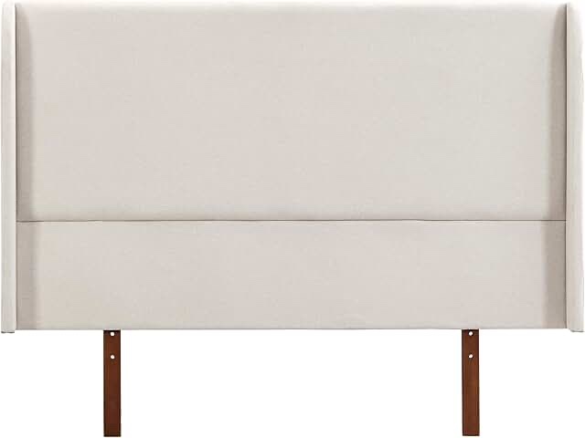48" King Upholstered Double Wingback Headboard, High Headboard with Linen Fabric Covered