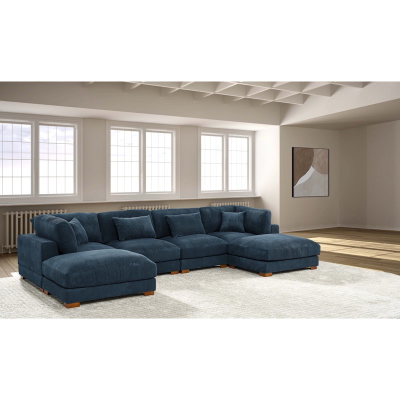 andreco corduroy sectional by wade logan® (incomplete only seat base and cushion) 
