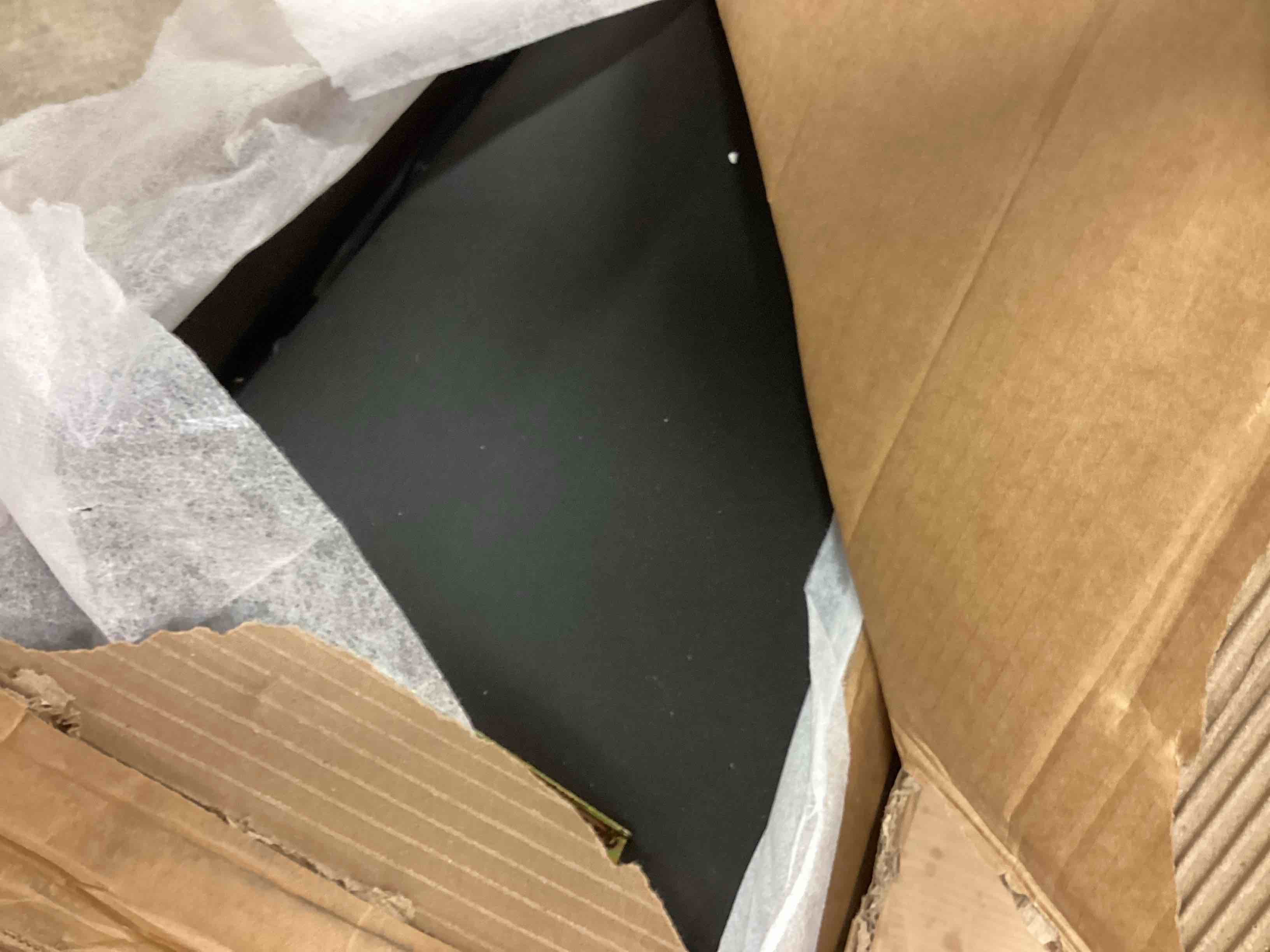 Condition photo showing Good Condition for U-Shaped Corduroy Sectional Sofa with Storage Chaise & Pull-Out Bed, Upholstered Corner Sofa with Cup Holder & USB Port (incomplete box 2 only) 