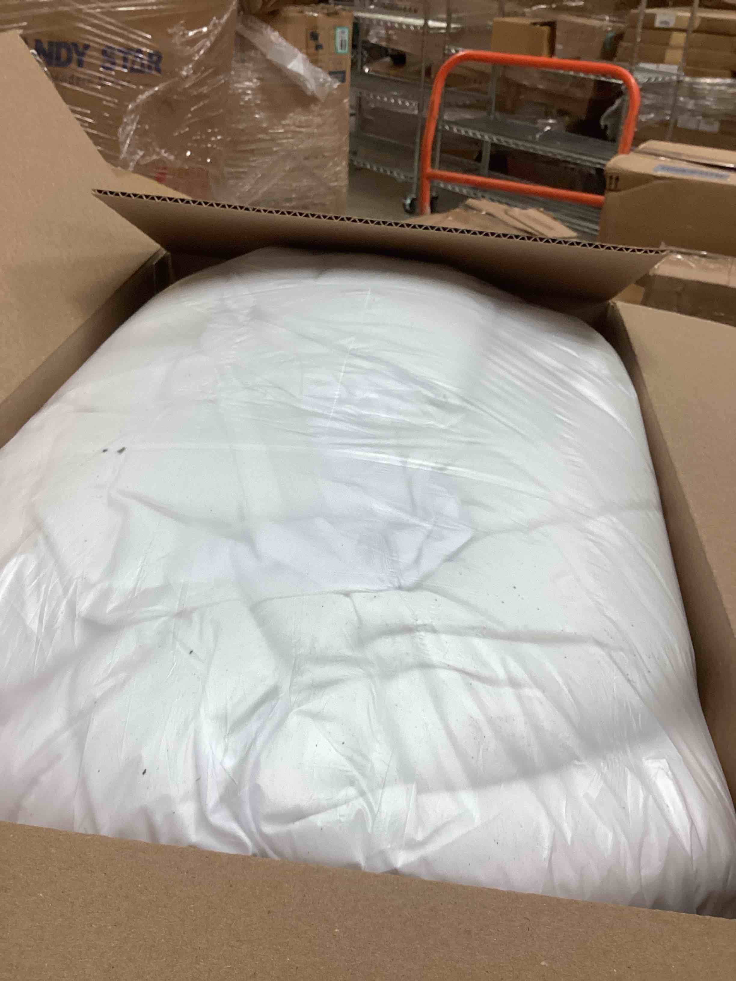 Condition photo showing As Is for ELEMUSE King Mattress Topper for Back Pain, Extra Thick Mattress Pad Cover, Plush Soft Pillowtop with Elastic Deep Pocket, Overfilled Down Alternative Filling White King