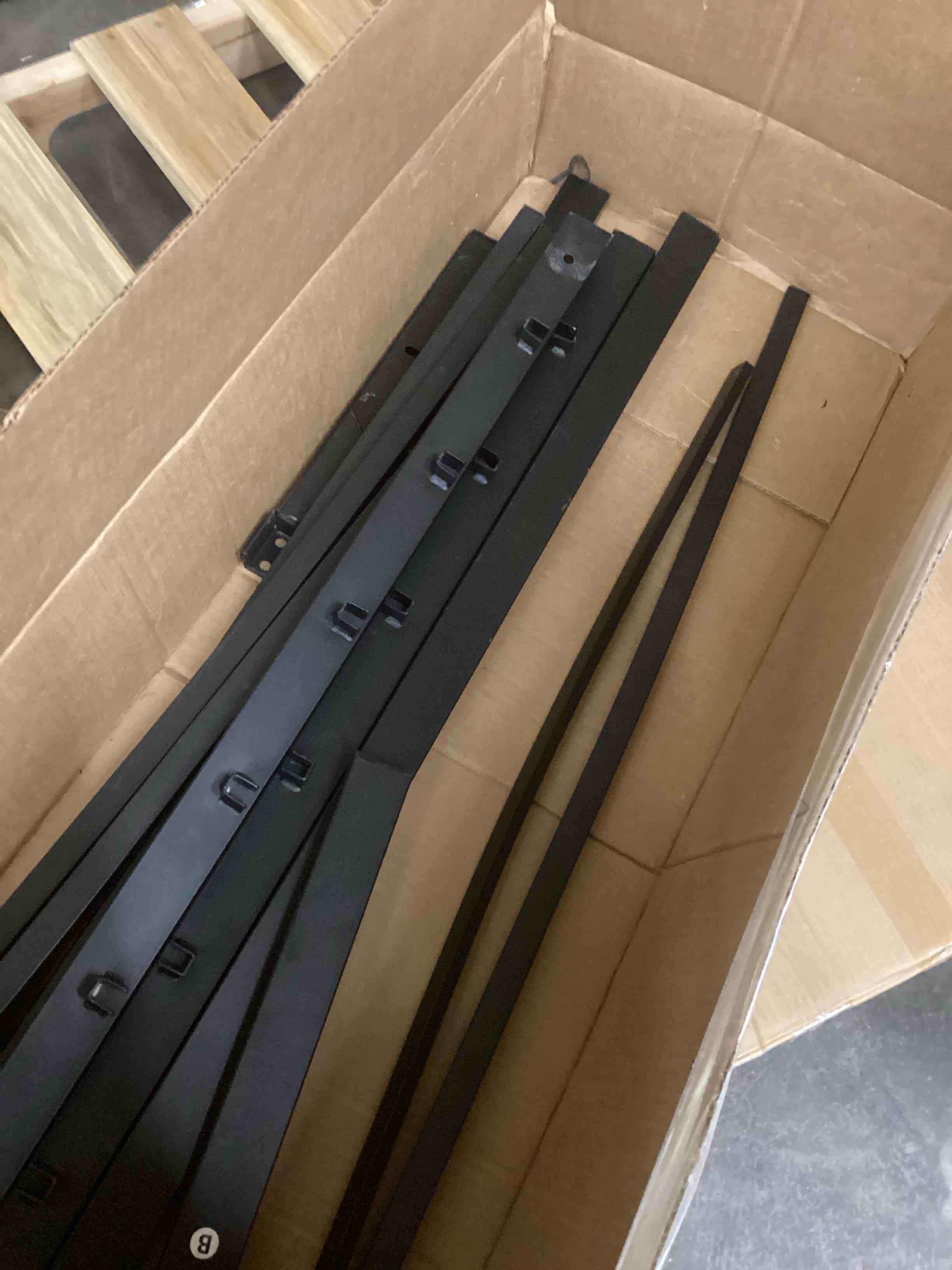 Condition photo showing As Is for Sweetcrispy Queen Bed Frame - Heavy Duty Metal Platform Bed Frames Queen Size with Storage Space Under Frame, No Box Spring Needed, 14 Inches, Sturdy Steel Slat Support Queen (U.S. Standard)