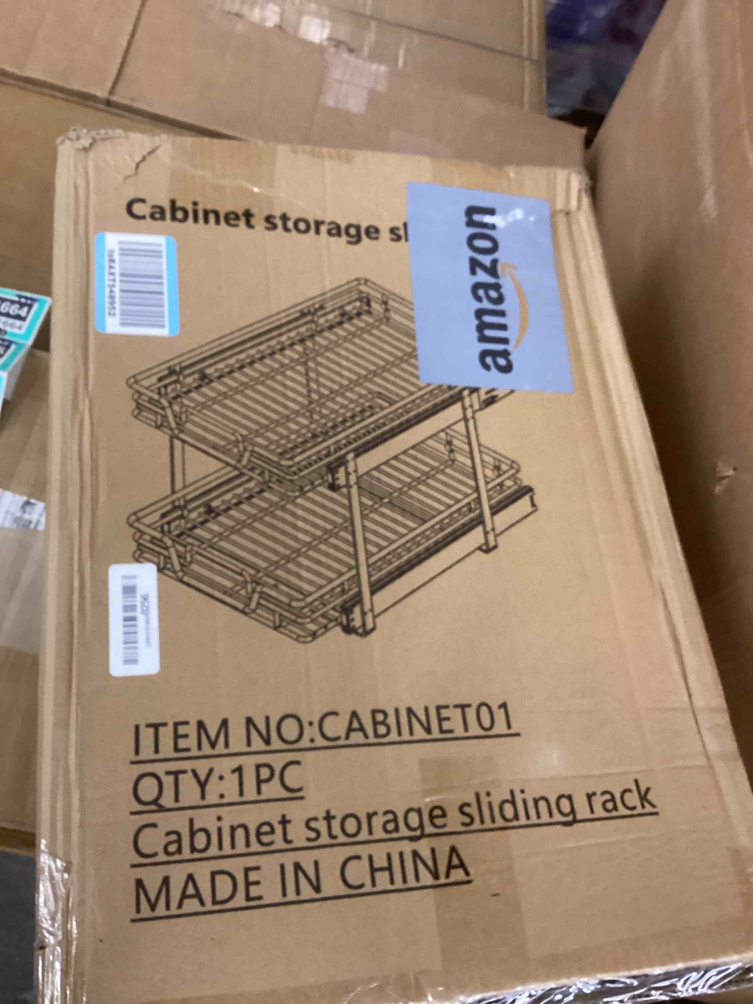 Condition photo showing New/Like New for 2-Tier Kitchen Cabinet Pull Out Shelf and Drawer Organizer Slide Out Pantry Storaqe Basket in Multiple Sizes (16" W x 21" D)