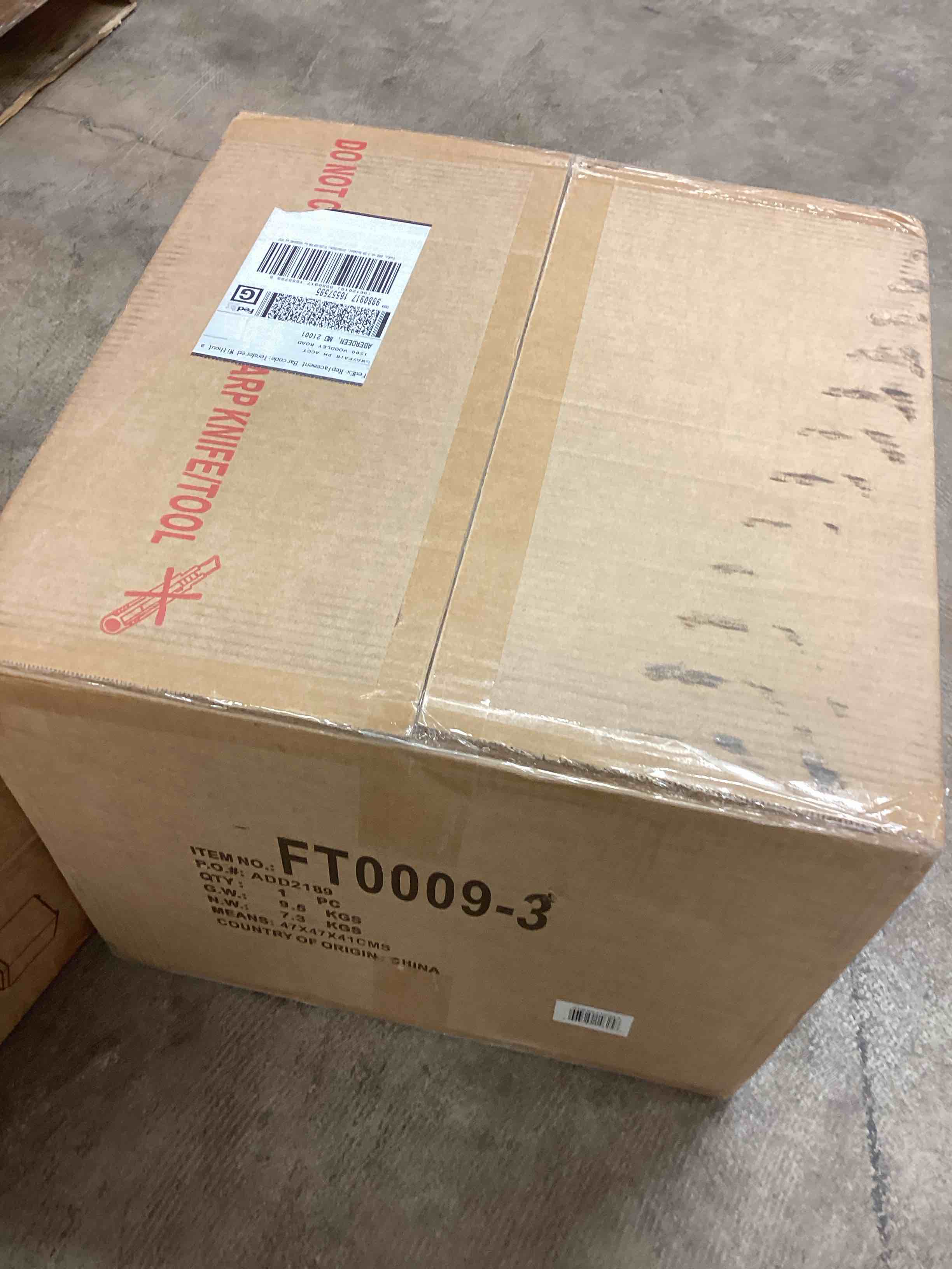 Condition photo showing New/Like New for Adeco Bonded Leather Square Tufted Cubic Cube Storage Ottomans Dark Orange Faux Leather, Leather Modern & Contemporary Storage Cube Fabric