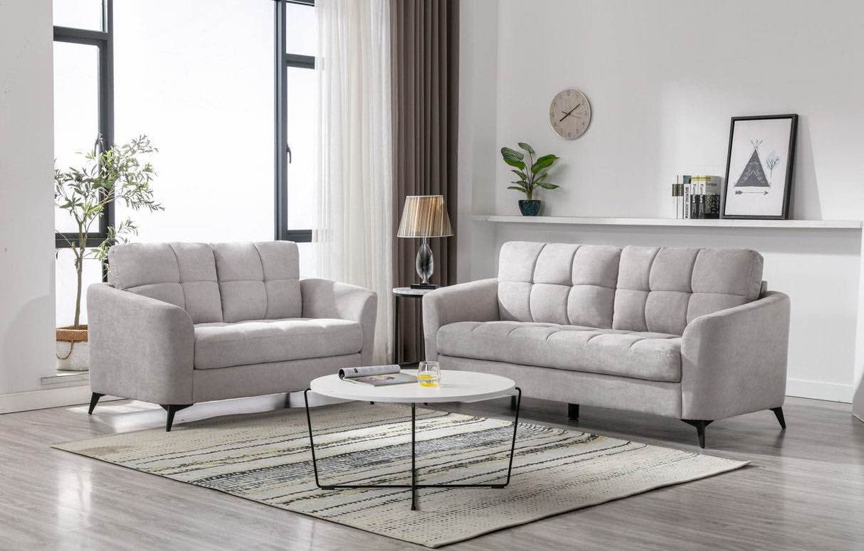 modern loveseat sofa,light gray (incomplete one box only)