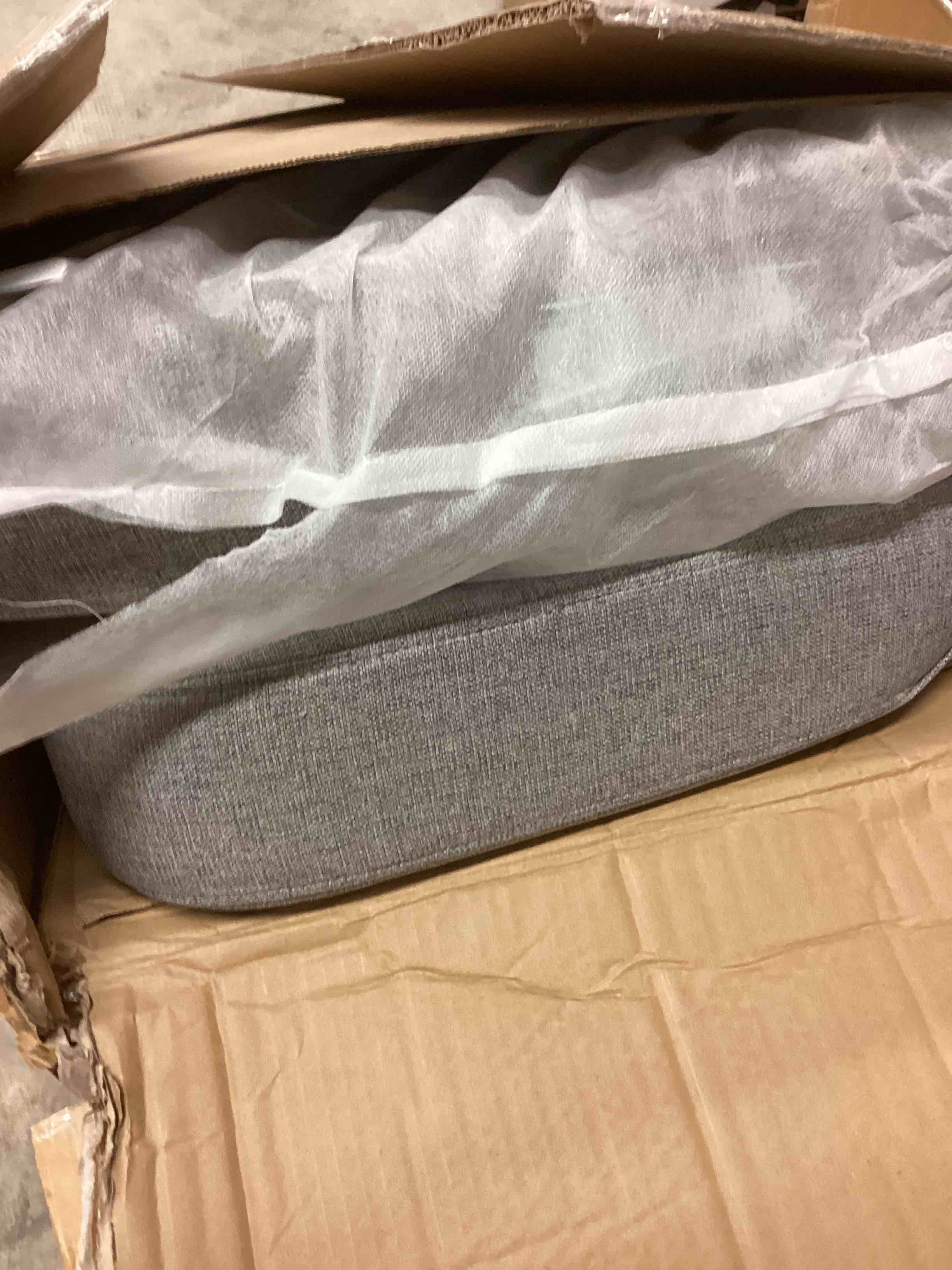 Condition photo showing Good Condition for modern loveseat sofa,light gray (incomplete one box only)