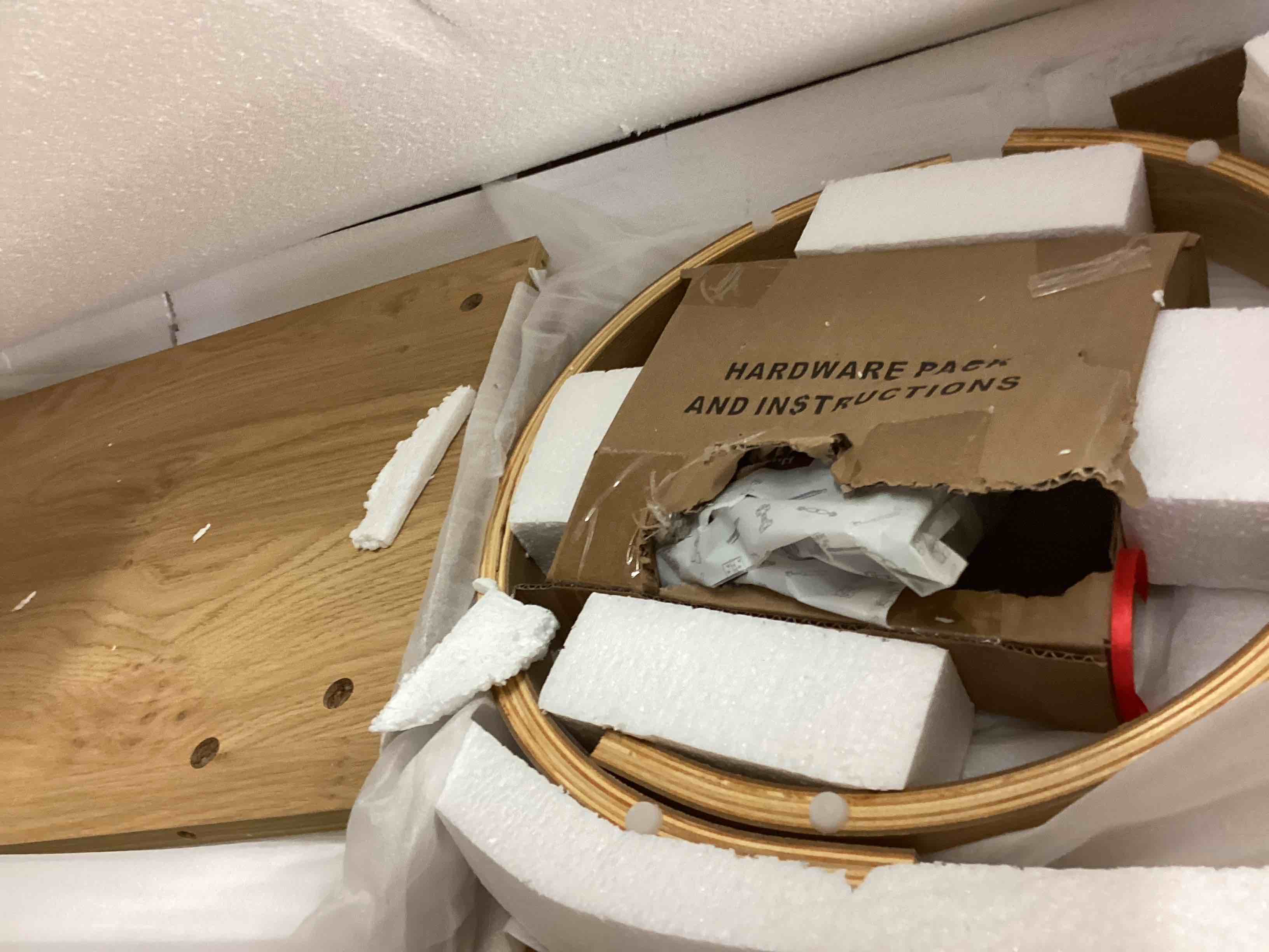 Condition photo showing Good Condition for 70" Fluted TV Stand with 23" Electric Fireplace, Modern Wood Cabinet with Fireplace for TVs Up to 80 inches, Curved Edge, Entertainment Center with Sliding Doors for Living Room (incomplete don’t included fireplace) 