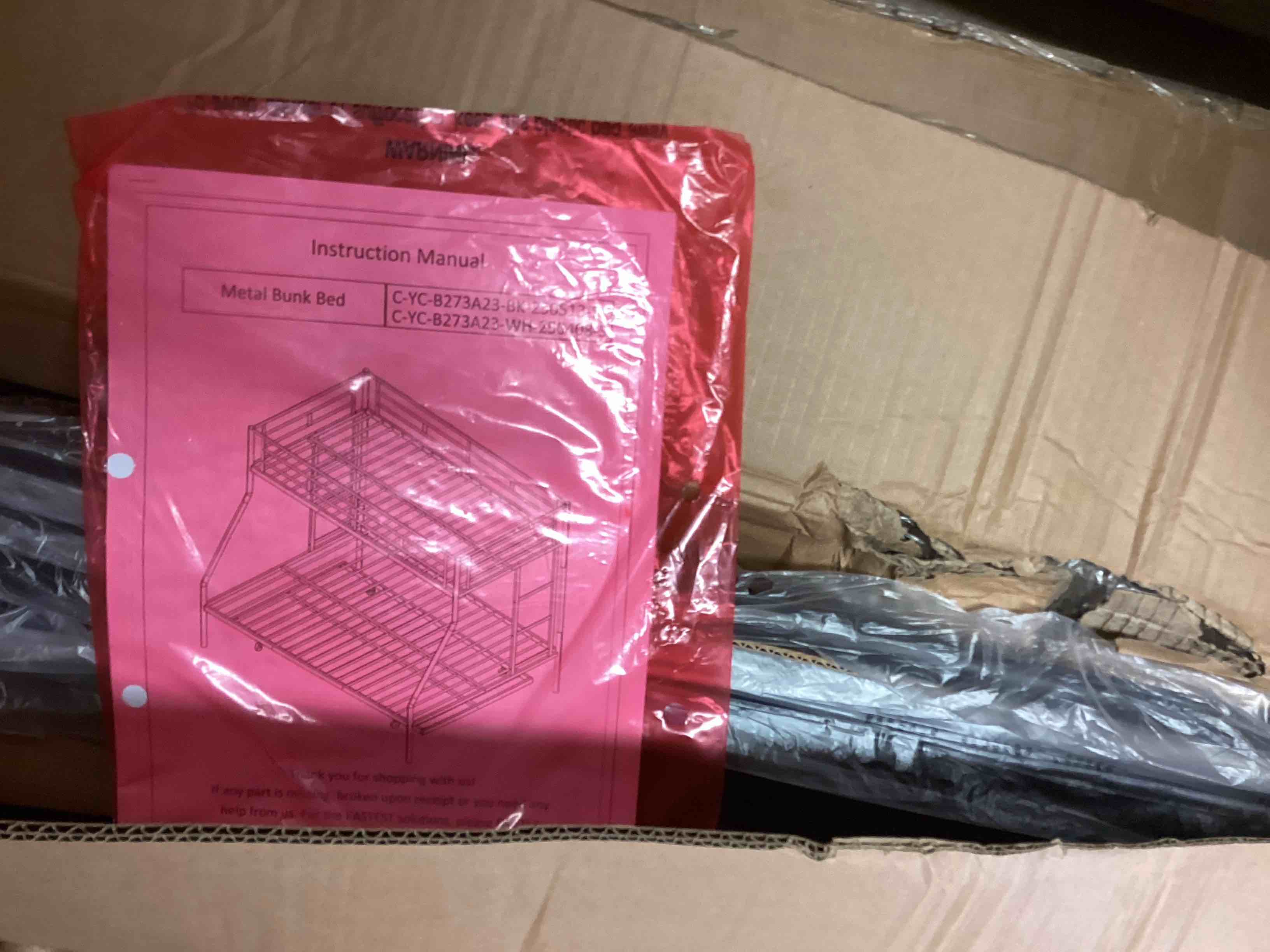 Condition photo showing Good Condition for Arnya Standard Bunk Bed By Isabelle &  Twin over Full (incomplete box 1 only) 