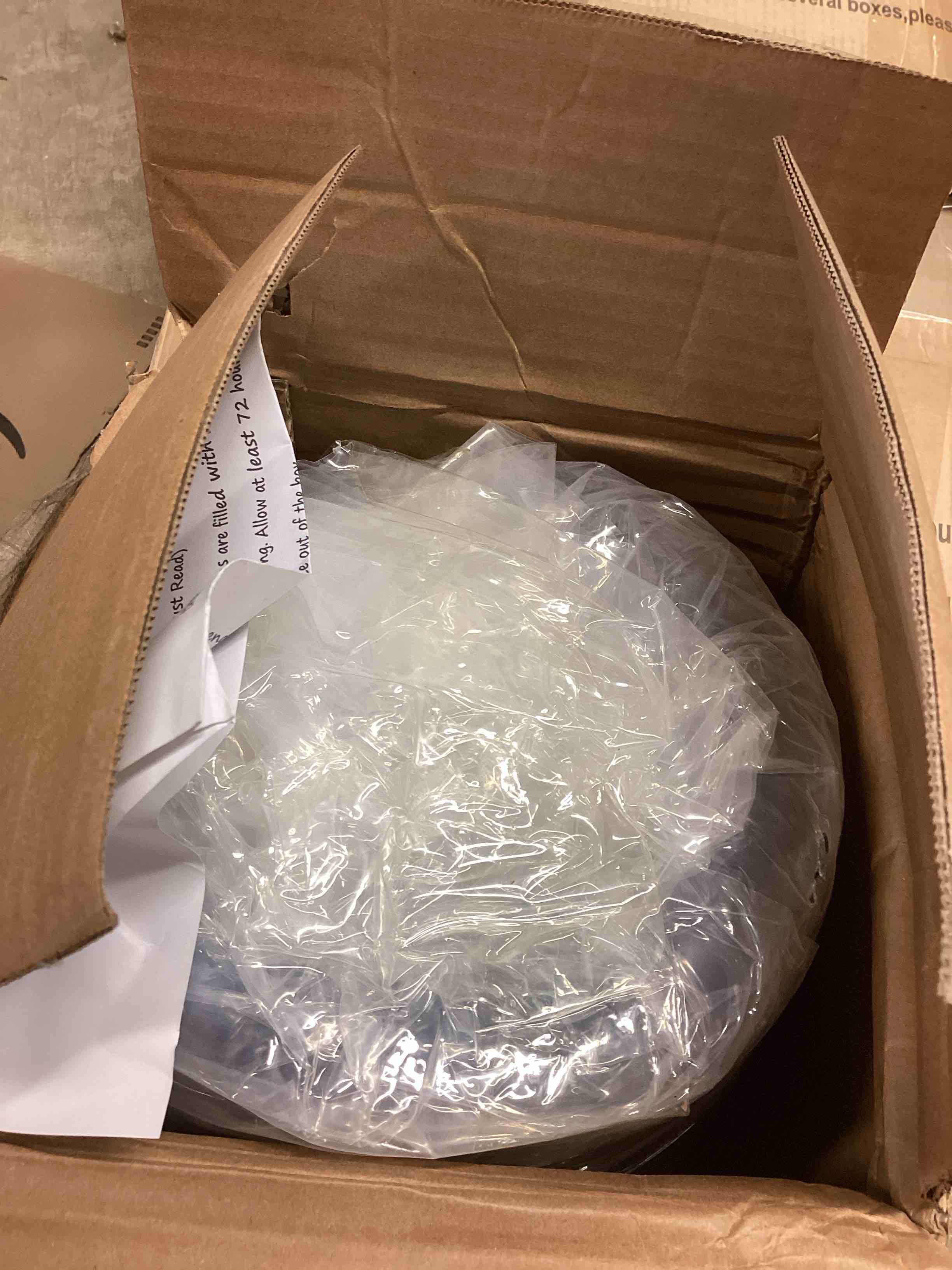 Condition photo showing New/Like New for 37.4" Plush Corduroy Ottoman, Upholstered Cloud Ottoman for Boneless Couch in a Box, Modular Sectional Couches for Living Room, Compressed Memory Foam, No Assembly Require, Black