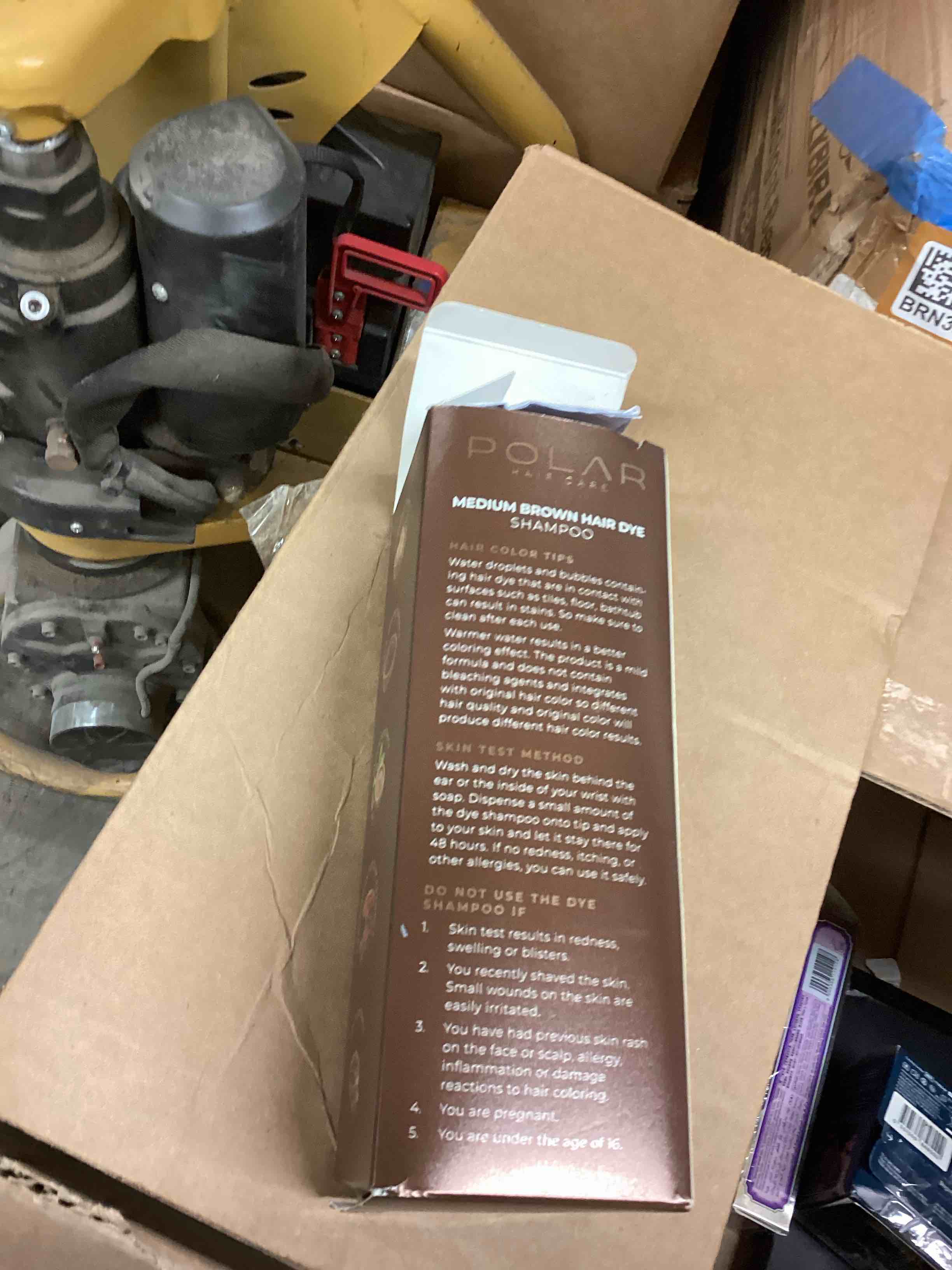 Condition photo showing Good Condition for Polar Haircare - Medium Brown Hair Dye Shampoo for Women & Men - Natural Semi Permanent Color Shampoo for Gray Hair Coverage, Vegan - Instant Dye 6.76 Fl Oz