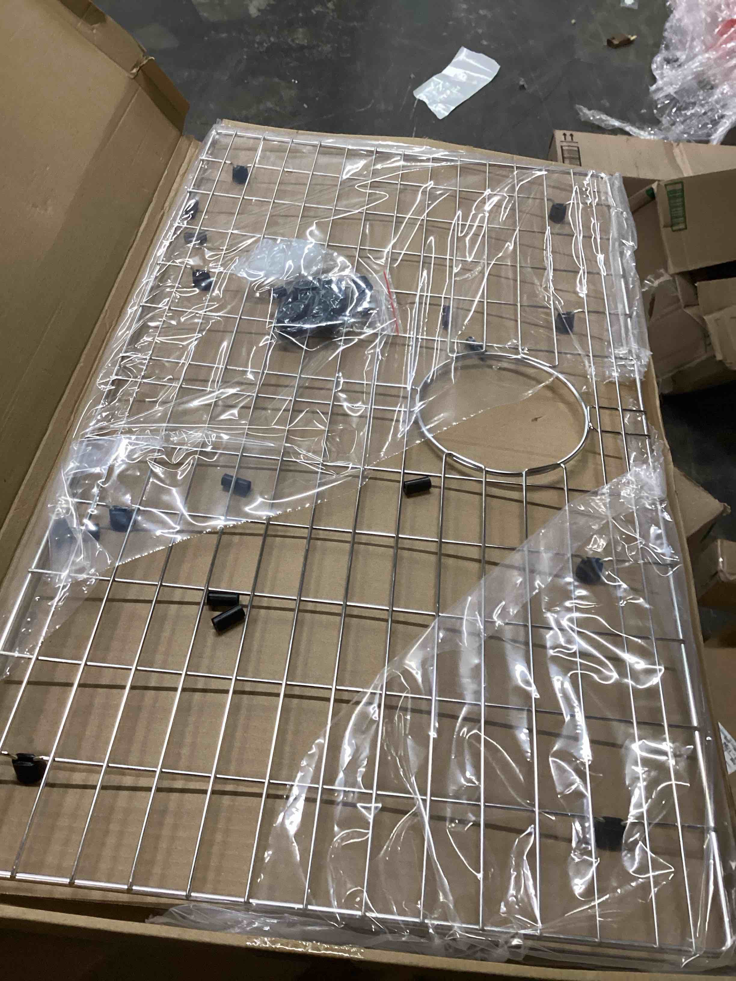 Condition photo showing Good Condition for Serene Valley 29-5/16" x 16-3/8" Sink Bottom Grid, Rear Drain with Corner Radius 3/16", Sink Grids Stainless Steel NLW3017R