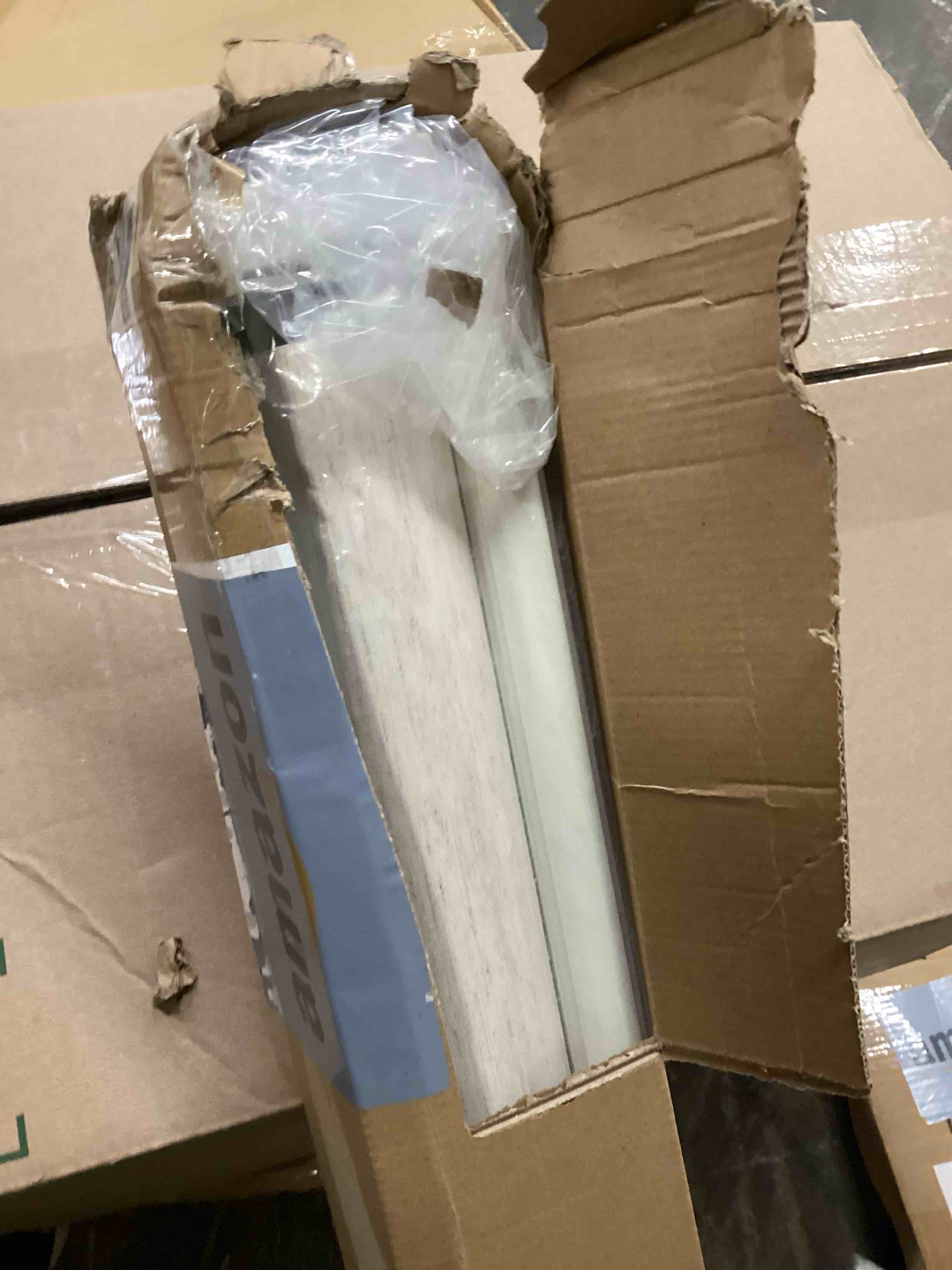 Condition photo showing Good Condition for Joydeco Linen Zebra Blinds for Windows, Cordless Privacy Light Filtering Dual Layer Window Shades, Free-Stop Roller Blinds for Home, 60” W x 72” H Linen 60"W x 72"H