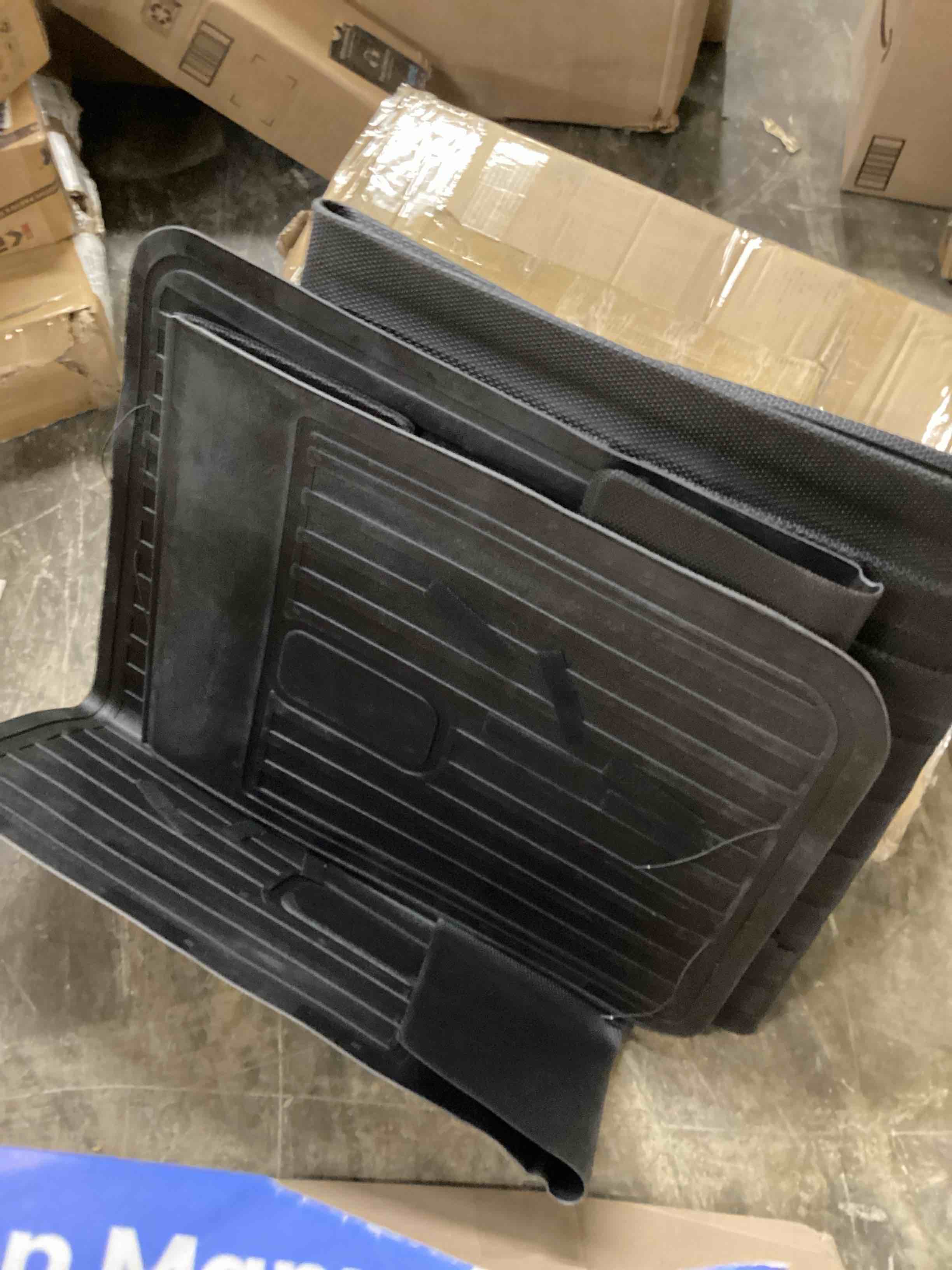 Condition photo showing As Is for AOMSAZTO Cargo Liner & Seat Back Mat | fit for Nissan Kicks SUV 2025 | TPE All Weather Trunk & Seat Back Protection 3-pc Black