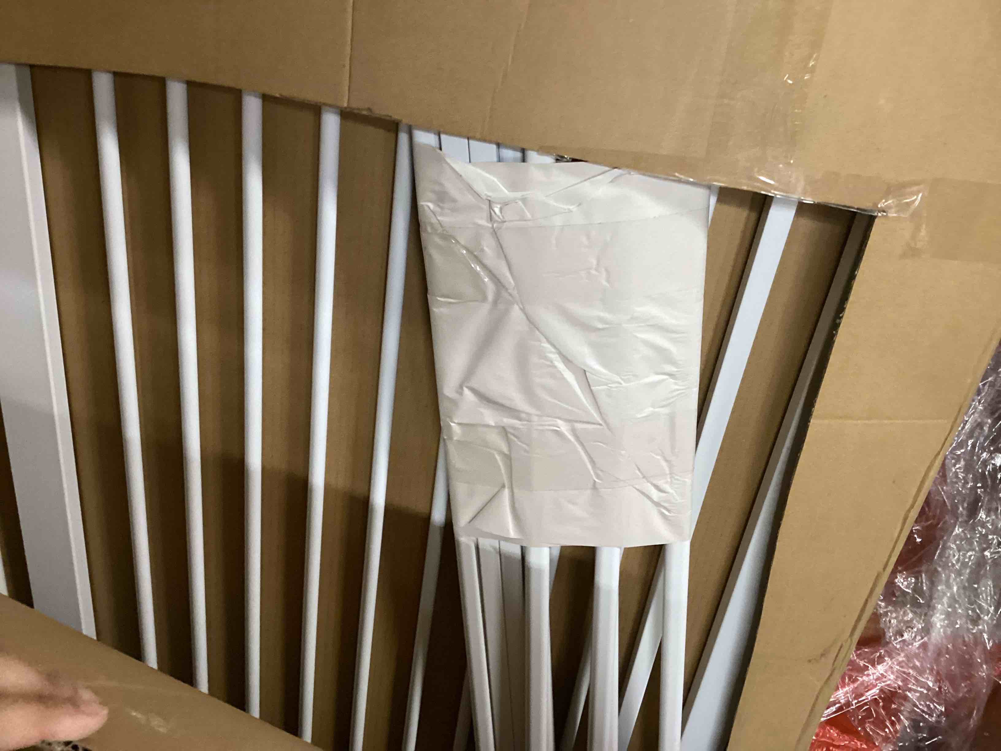 Condition photo showing As Is for Lumizone Extra Tall Cat Gate 55.12" High Pressure Mounted Extra Wide 2025 New (17 Sizes) 1.37" Gap No Drilling Auto-Close One-Handed Operation Tall Pet Gate for Dogs(White, 55.12" H x 29.92"-46.64" W) 55.12" H-white 29.92"-46.64" W