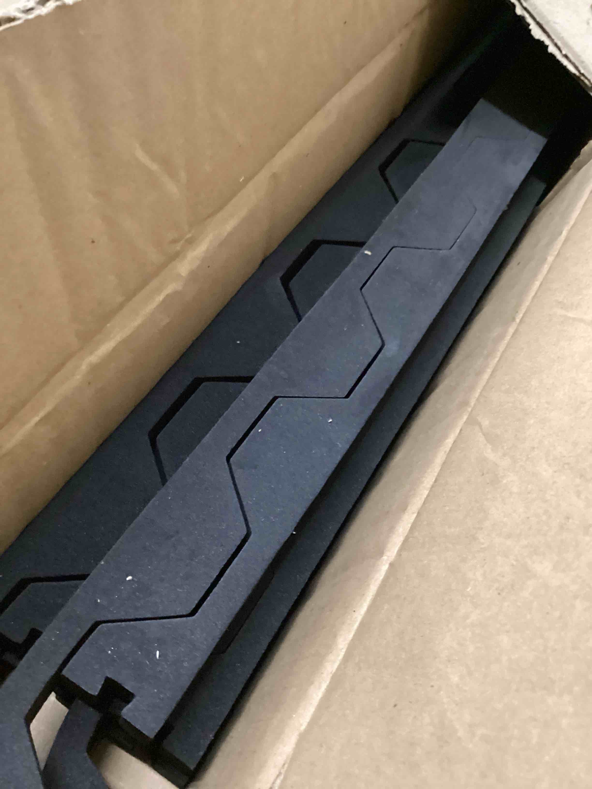 Condition photo showing As Is for 10 Pcs 3ft Octagonal Foam Closure Strips for Metal Roofing Weatherproof Absorbing Black Strips Seals Gaps in Corrugated and R Panel Roofs for Spring Summer Roof Maintenance Repair Hurricane Protection (incomplete) 