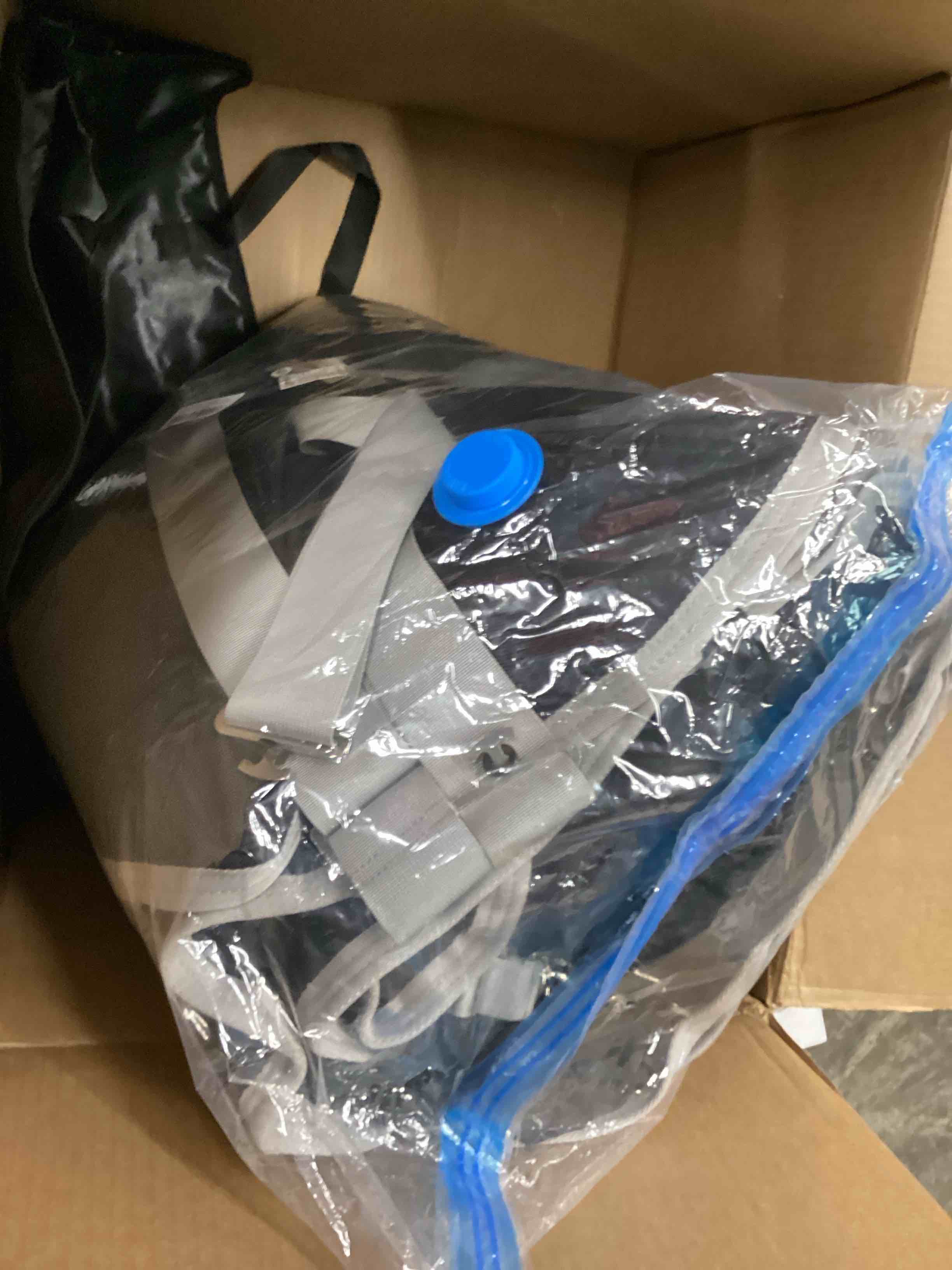 Condition photo showing Good Condition for Turnout Horse Blanket with Hood | Medium Weight Winter Horse Blanket | 1200D Water Resistant |(Black/Gray with Band, 72 in) Black/Gray With Band 72 IN